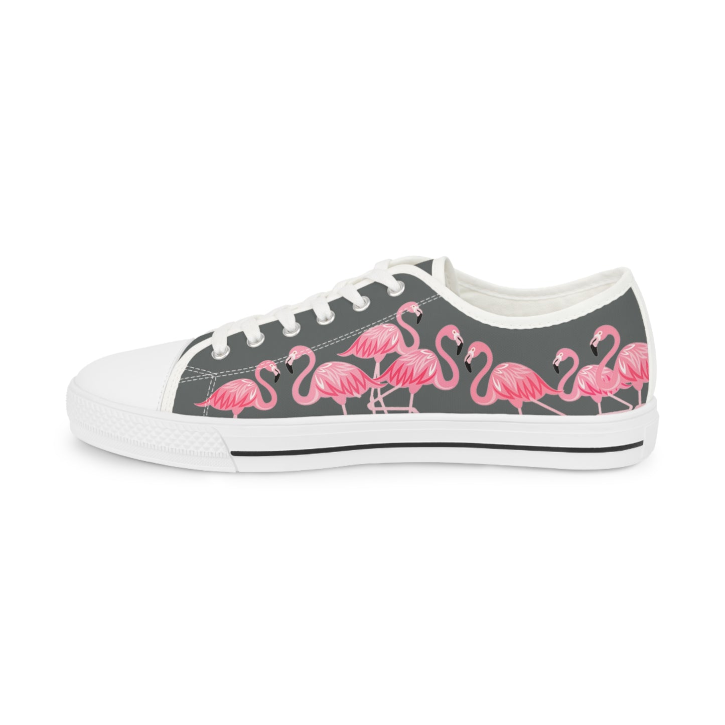 Pink Flamingo Low Tops - Men's Dark Grey