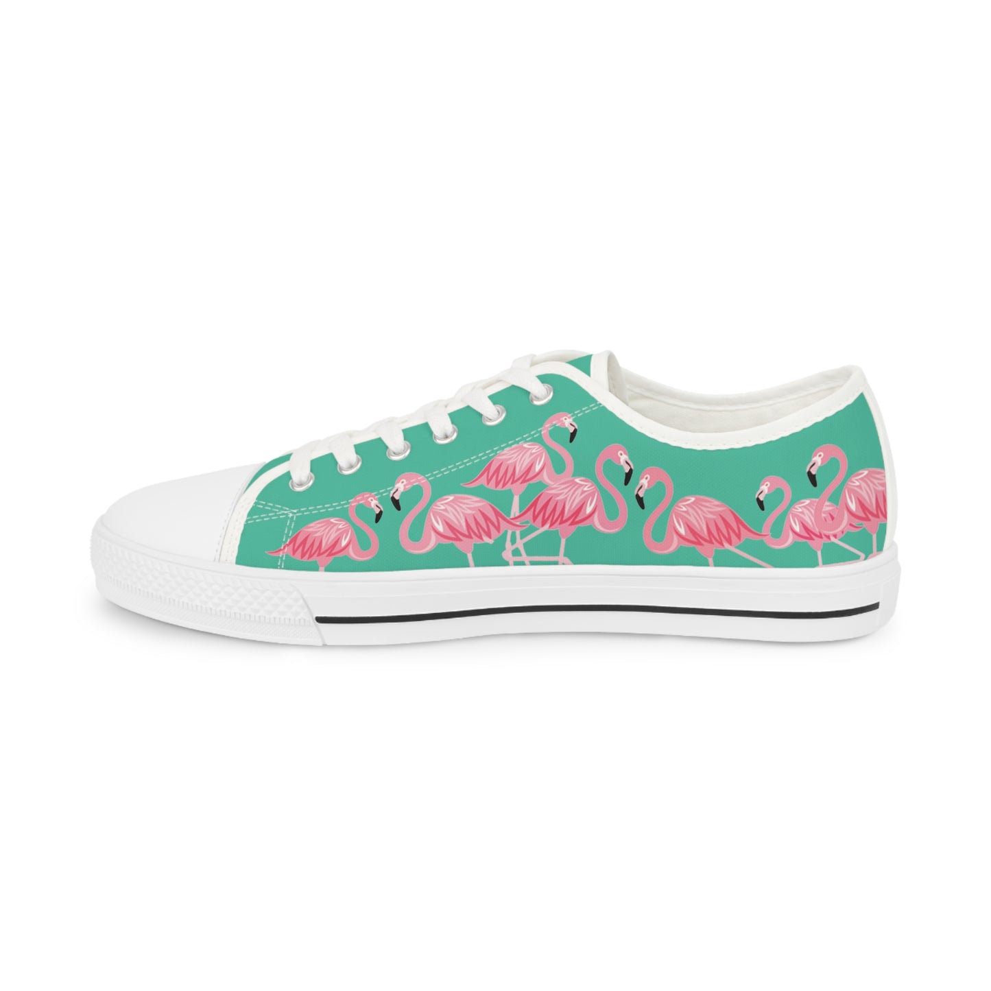 Pink Flamingo Low Tops - Men's Seafoam Green