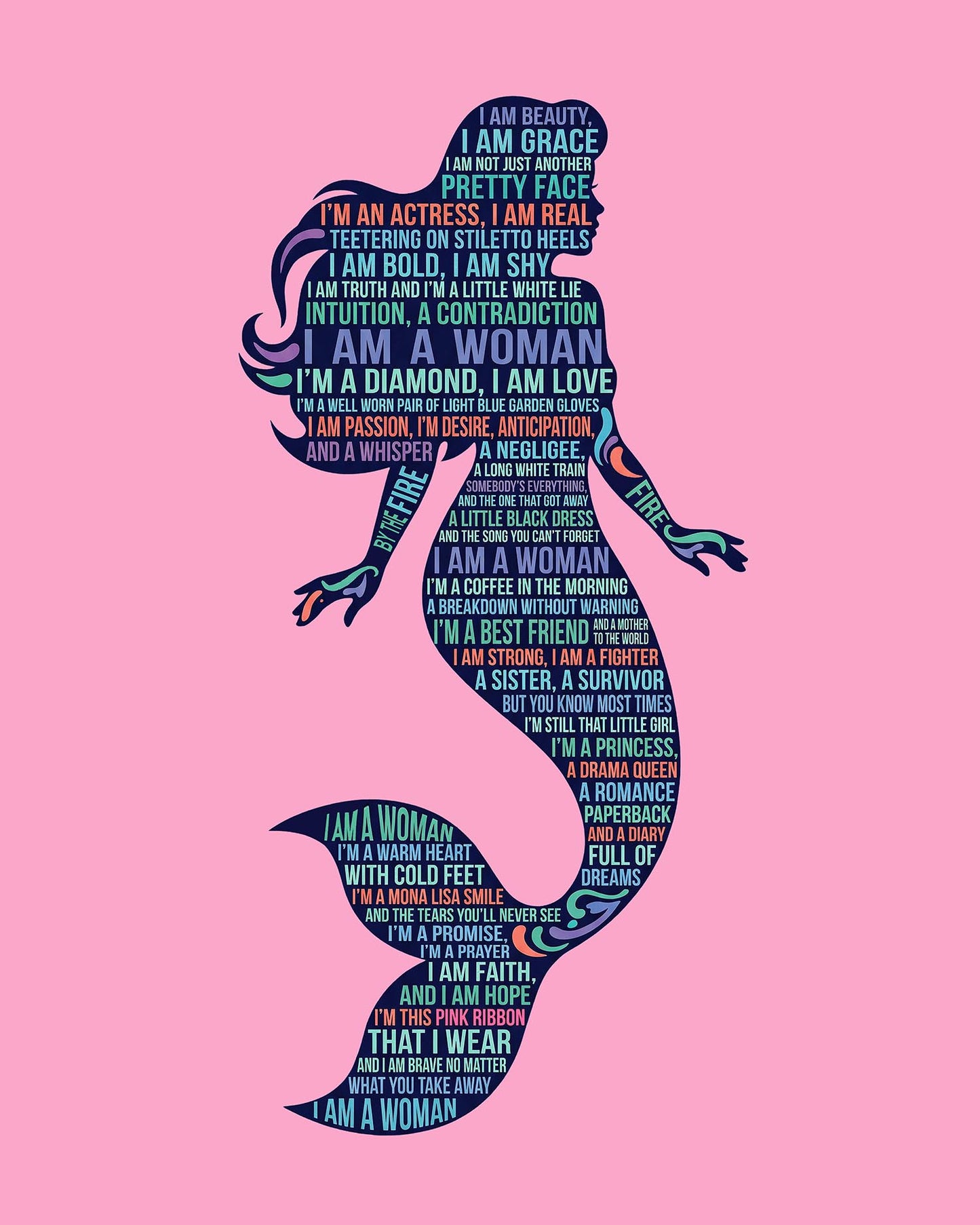 I Am A Woman Mermaid Canvas Print