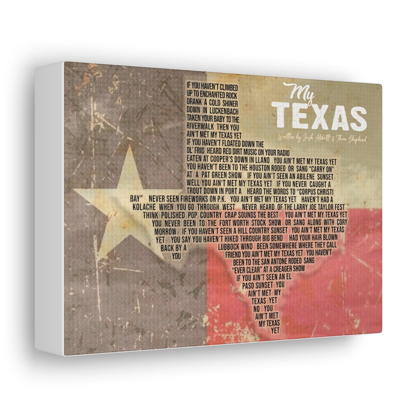 My Texas Canvas Print - Flag