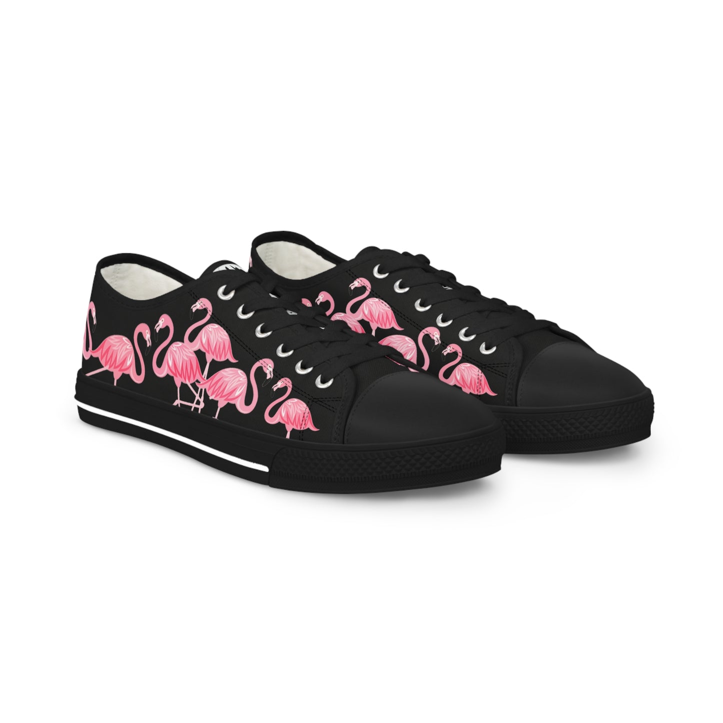 Pink Flamingo Low Tops - Men's Black