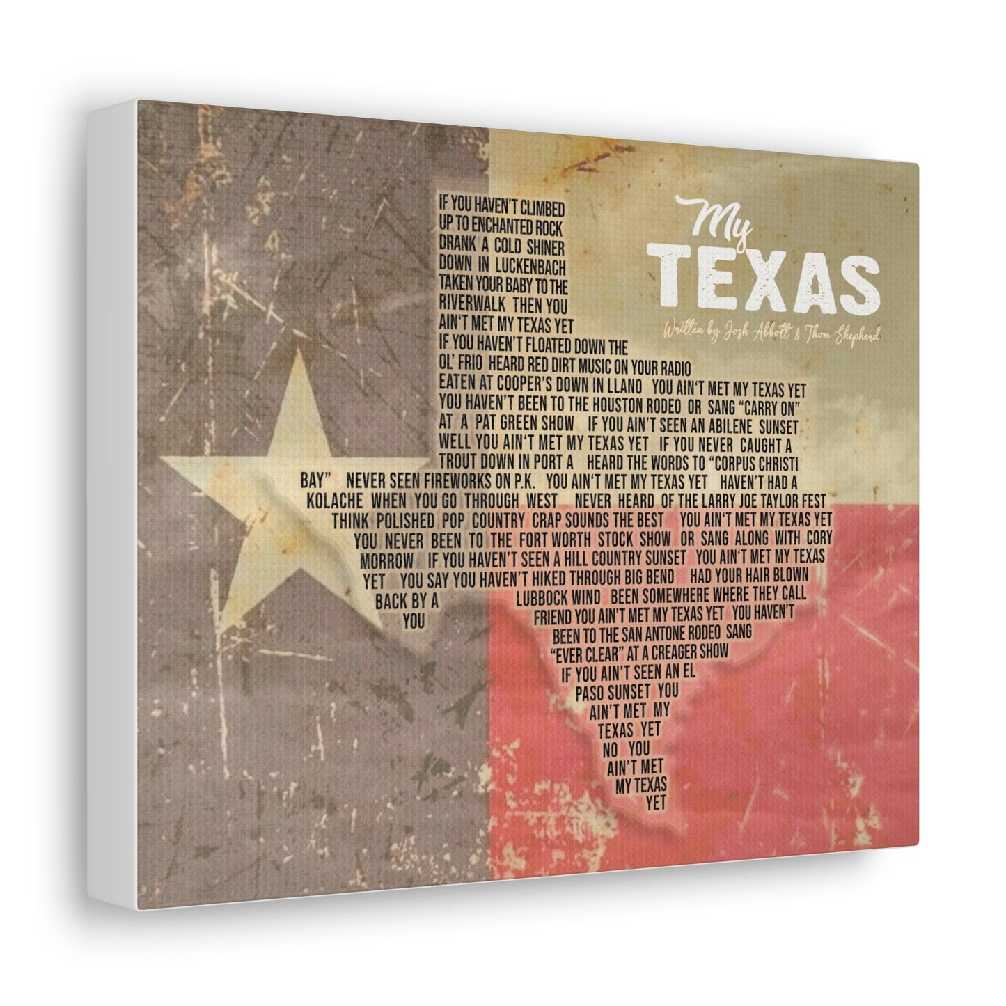 My Texas Canvas Print - Flag