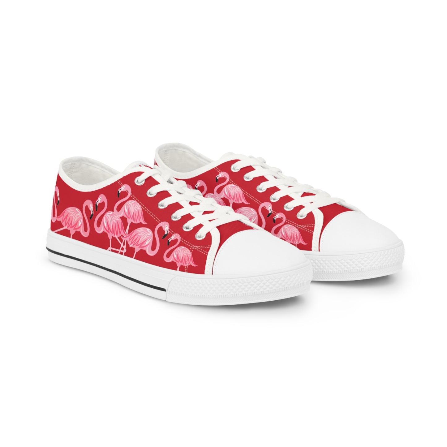 Pink Flamingo Low Tops - Men's Dark Red