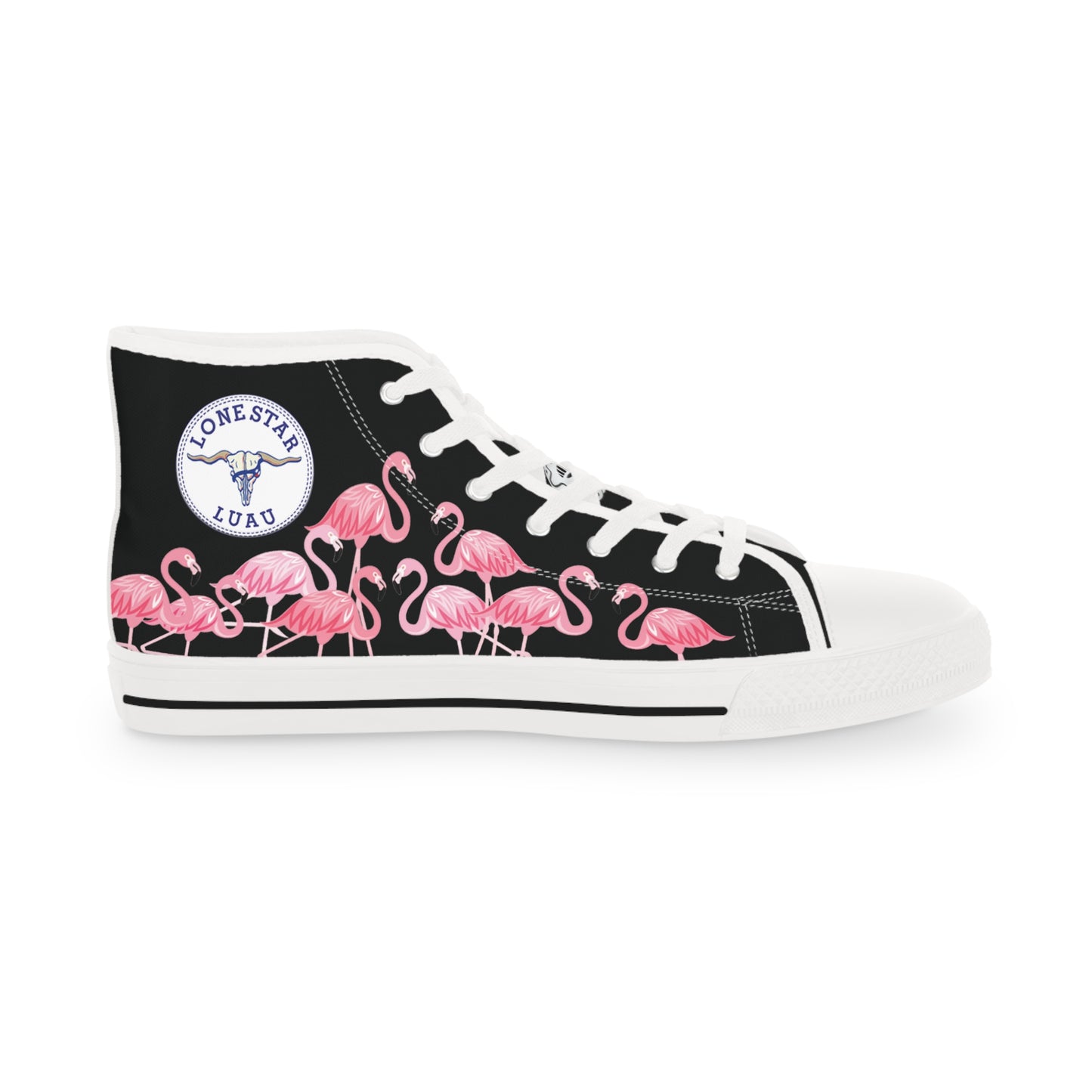 Pink Flamingo High Tops - Men's Black