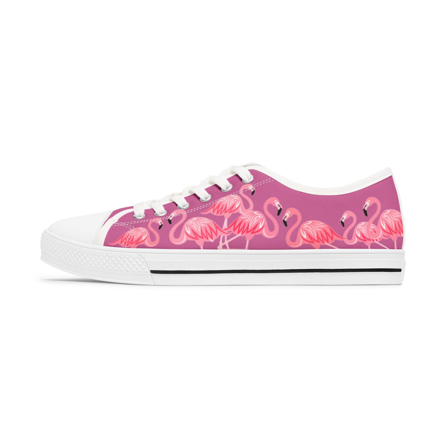 Pink Flamingo Low Top Sneakers - Women's Pink