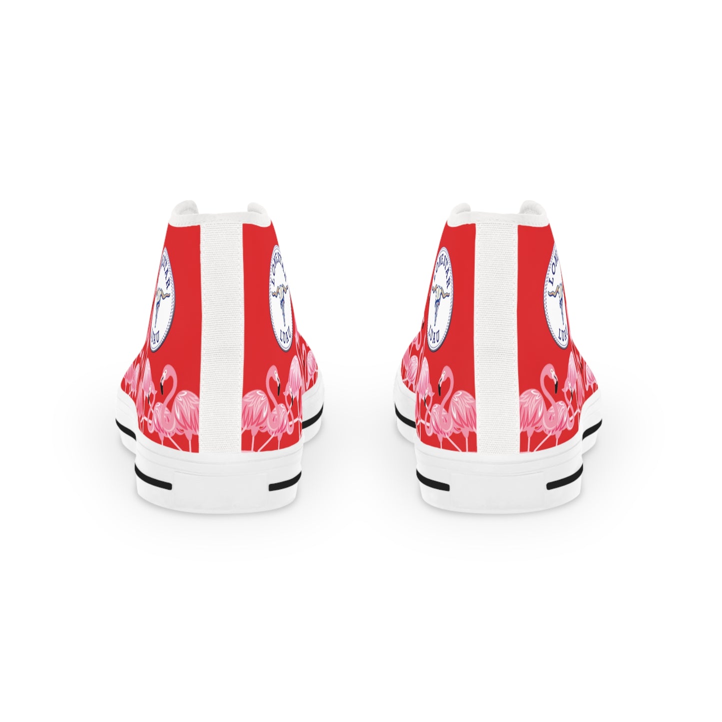 Pink Flamingo High Tops - Men's Red