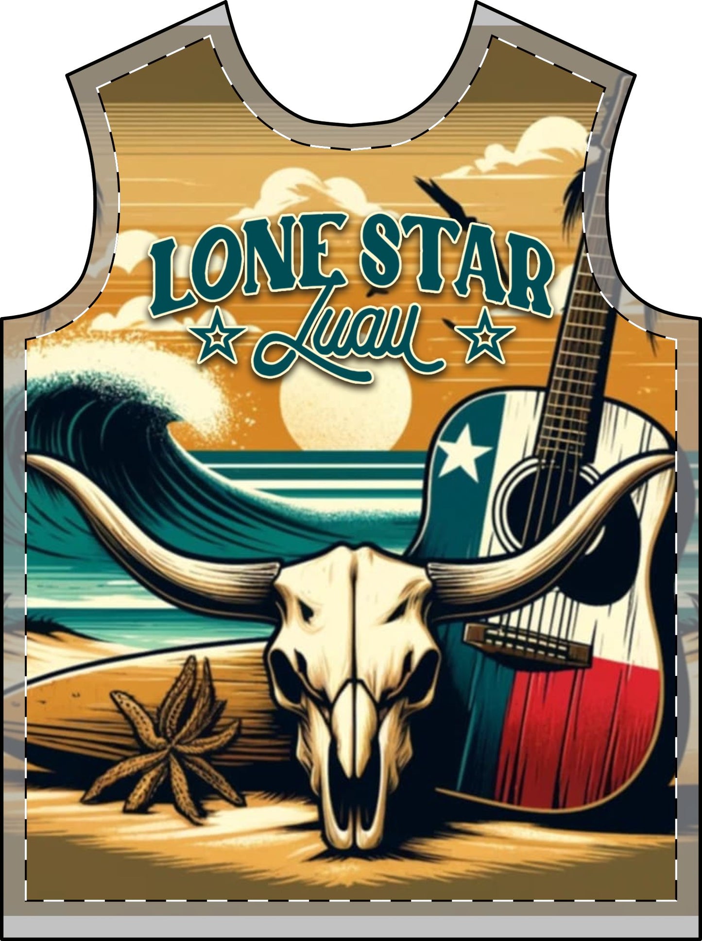 Lone Star Luau Men's T-Shirt (AOP)