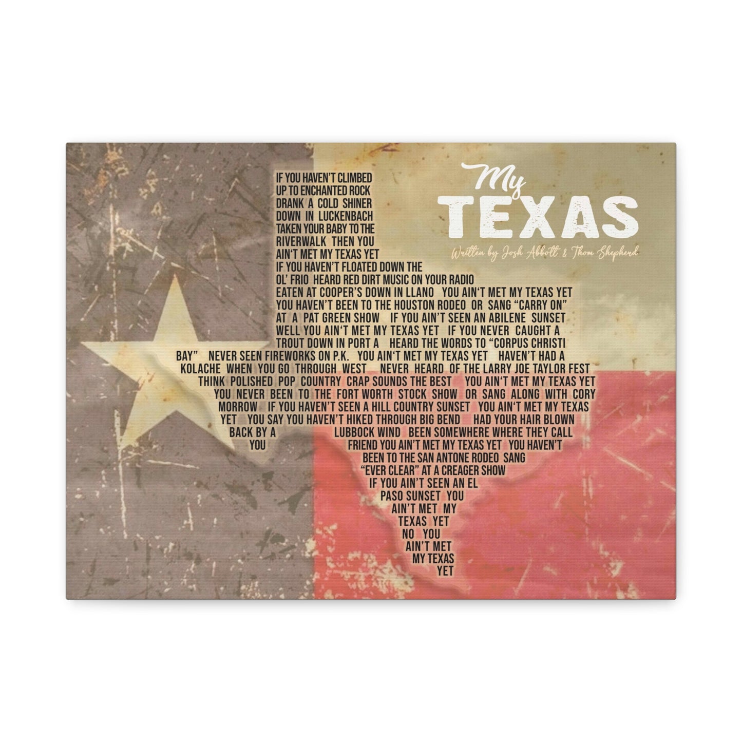 My Texas Canvas Print - Flag