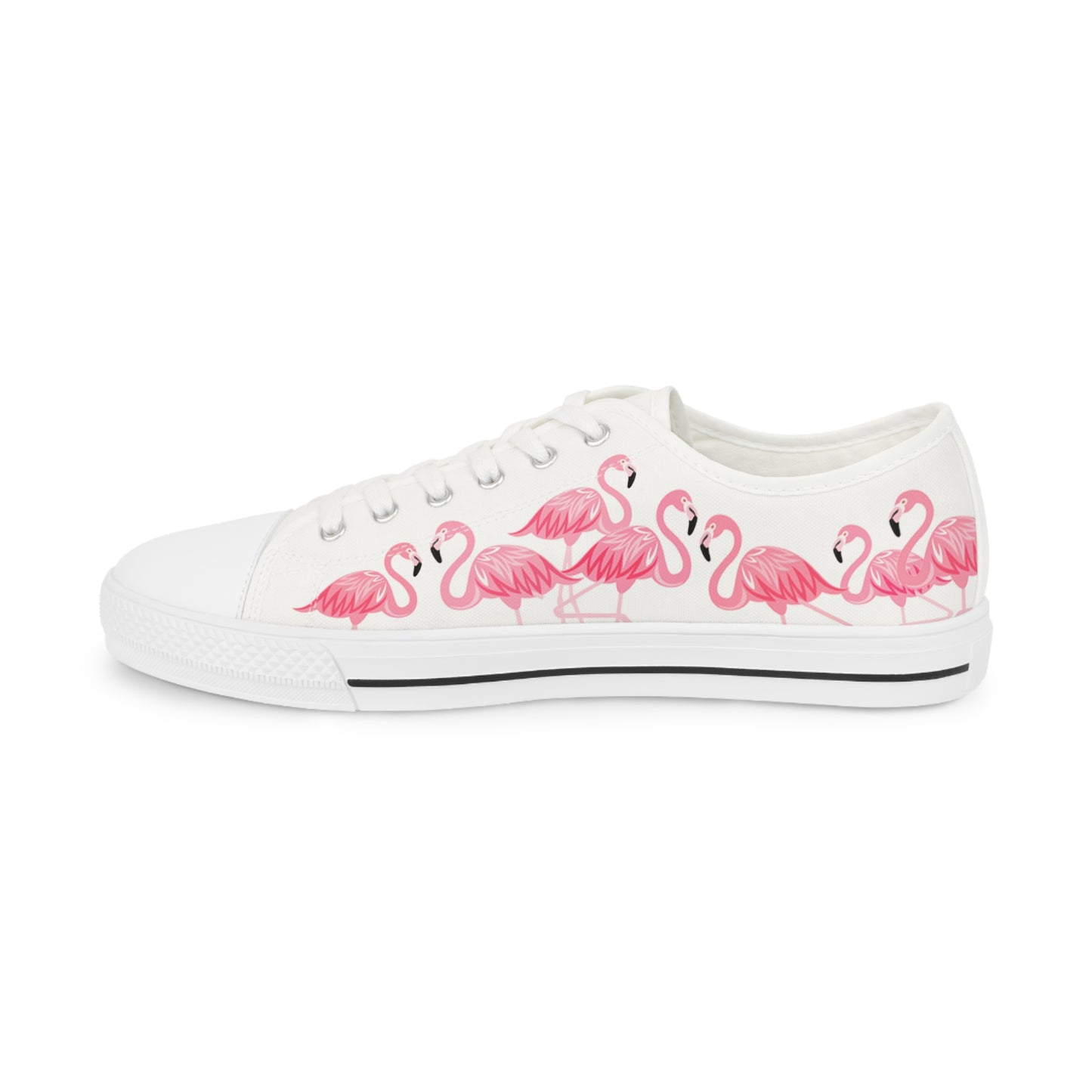 Pink Flamingo Low Tops - Men's White