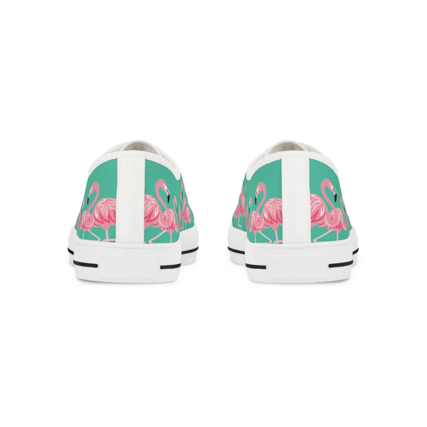 Pink Flamingo Low Tops - Men's Seafoam Green