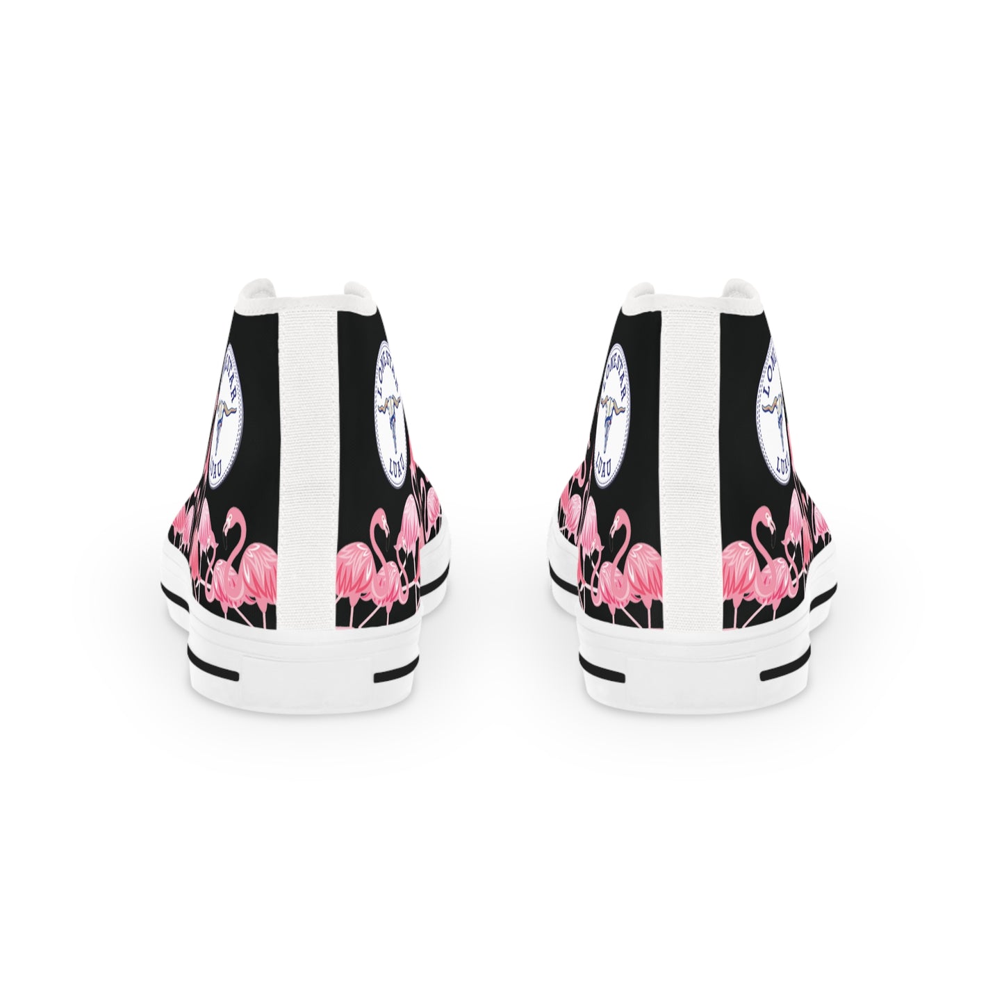 Pink Flamingo High Tops - Men's Black