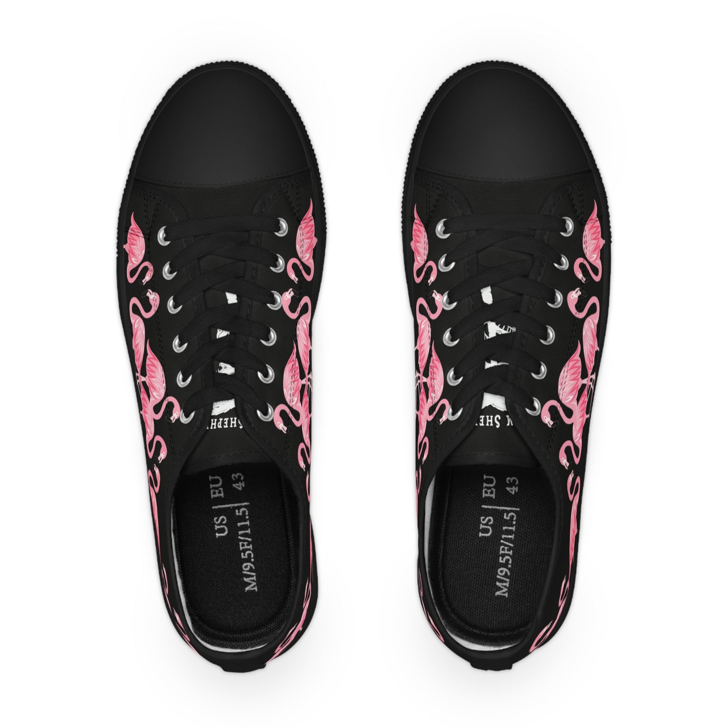 Pink Flamingo Low Tops - Men's Black