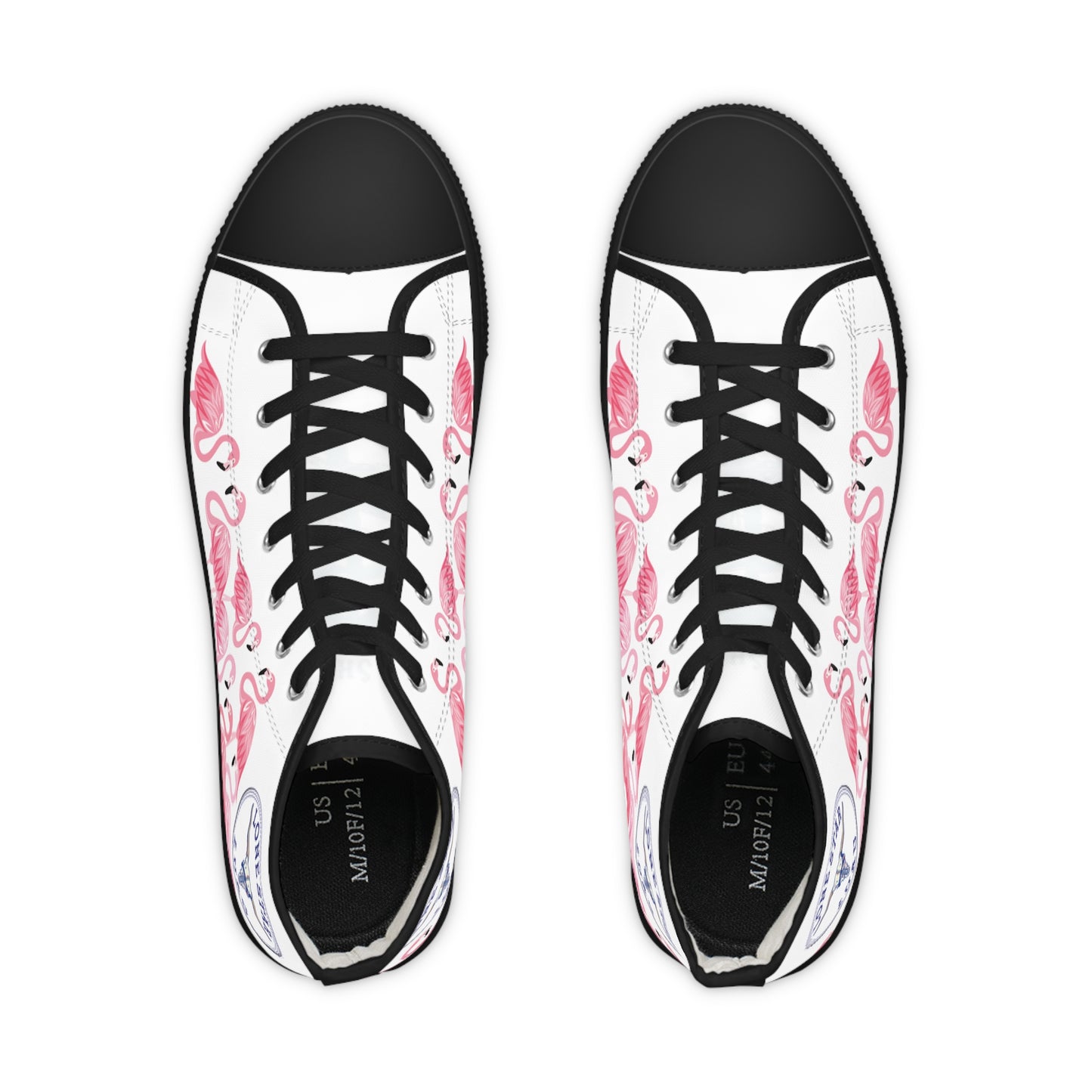 Pink Flamingo High Tops - Men's White