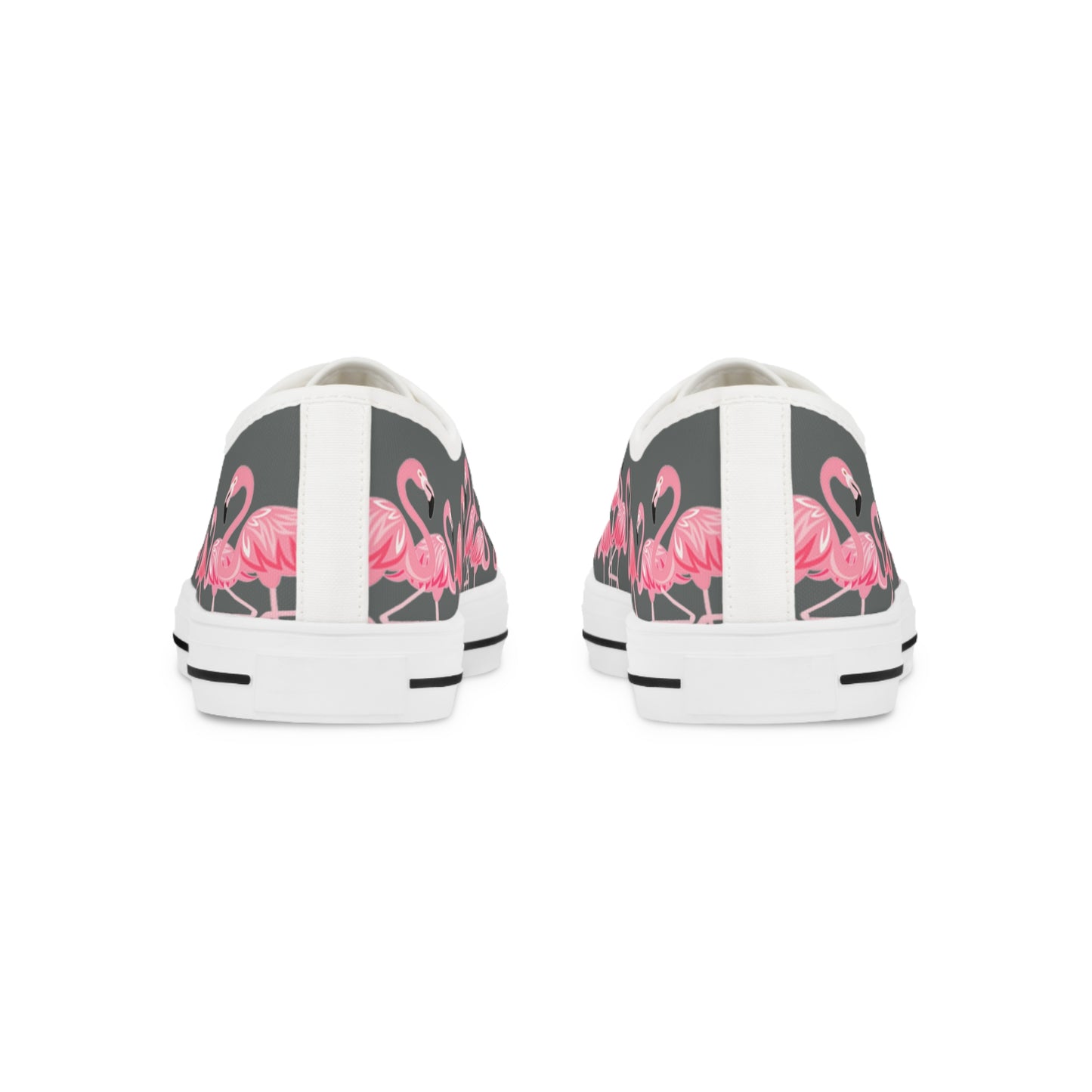 Pink Flamingo Low Tops - Men's Dark Grey