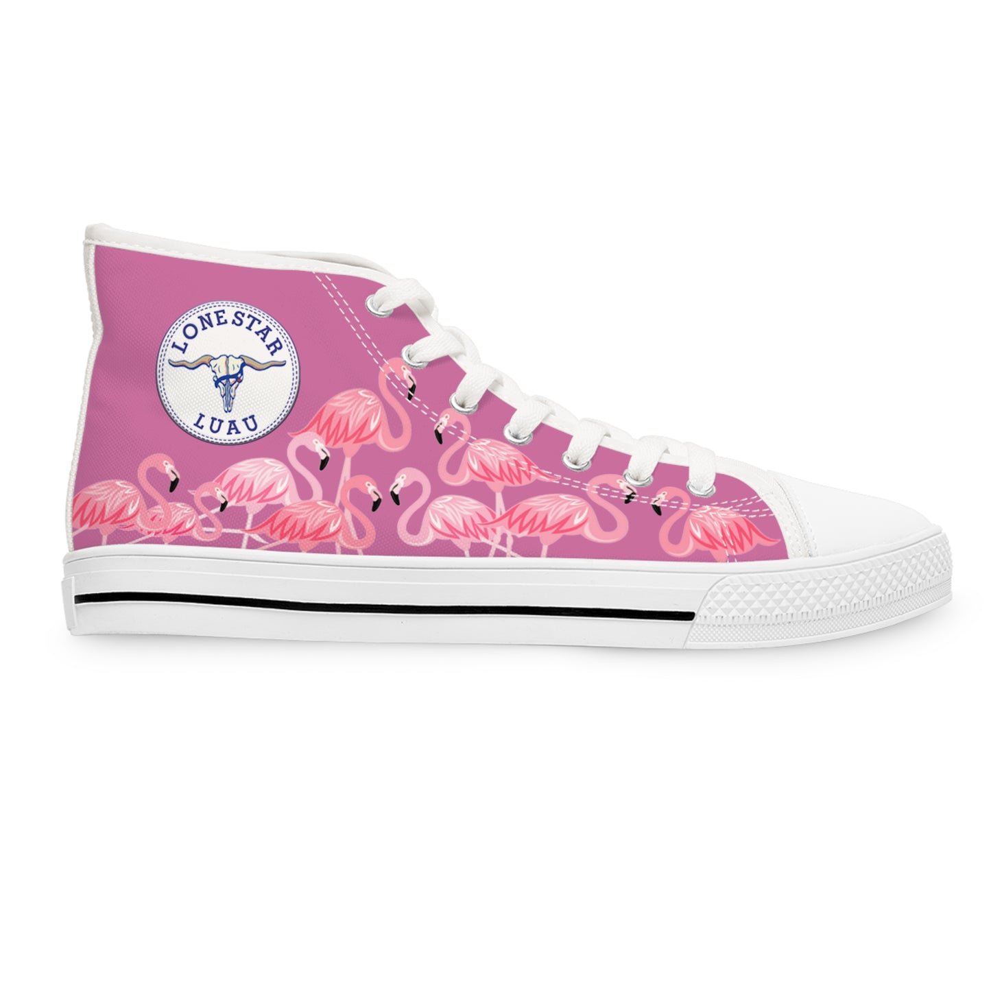 Pink Flamigo High Tops - Women's Pink