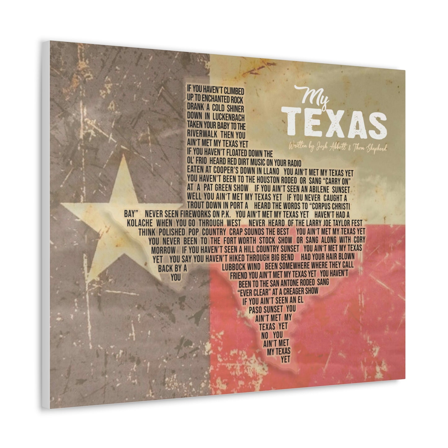 My Texas Canvas Print - Flag