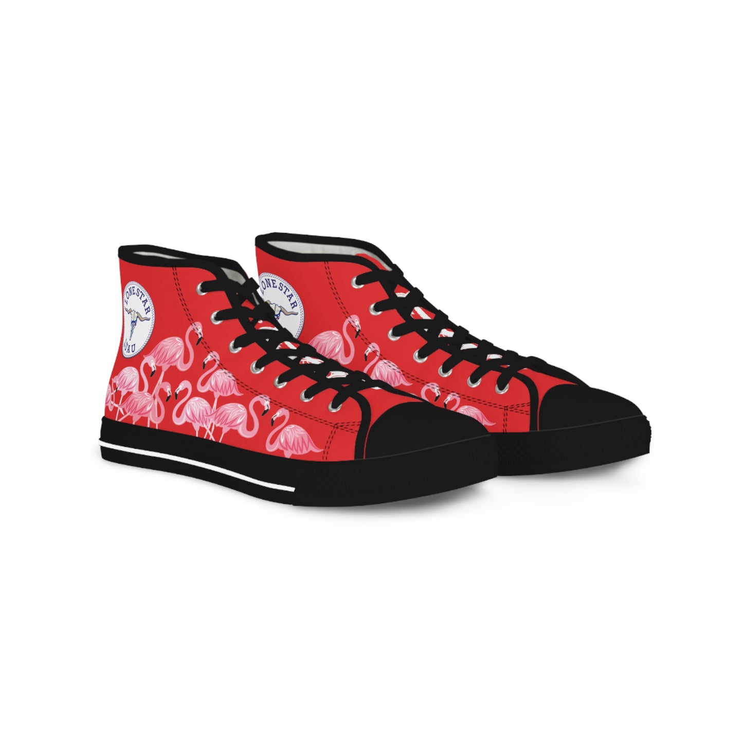 Pink Flamingo High Tops - Men's Red