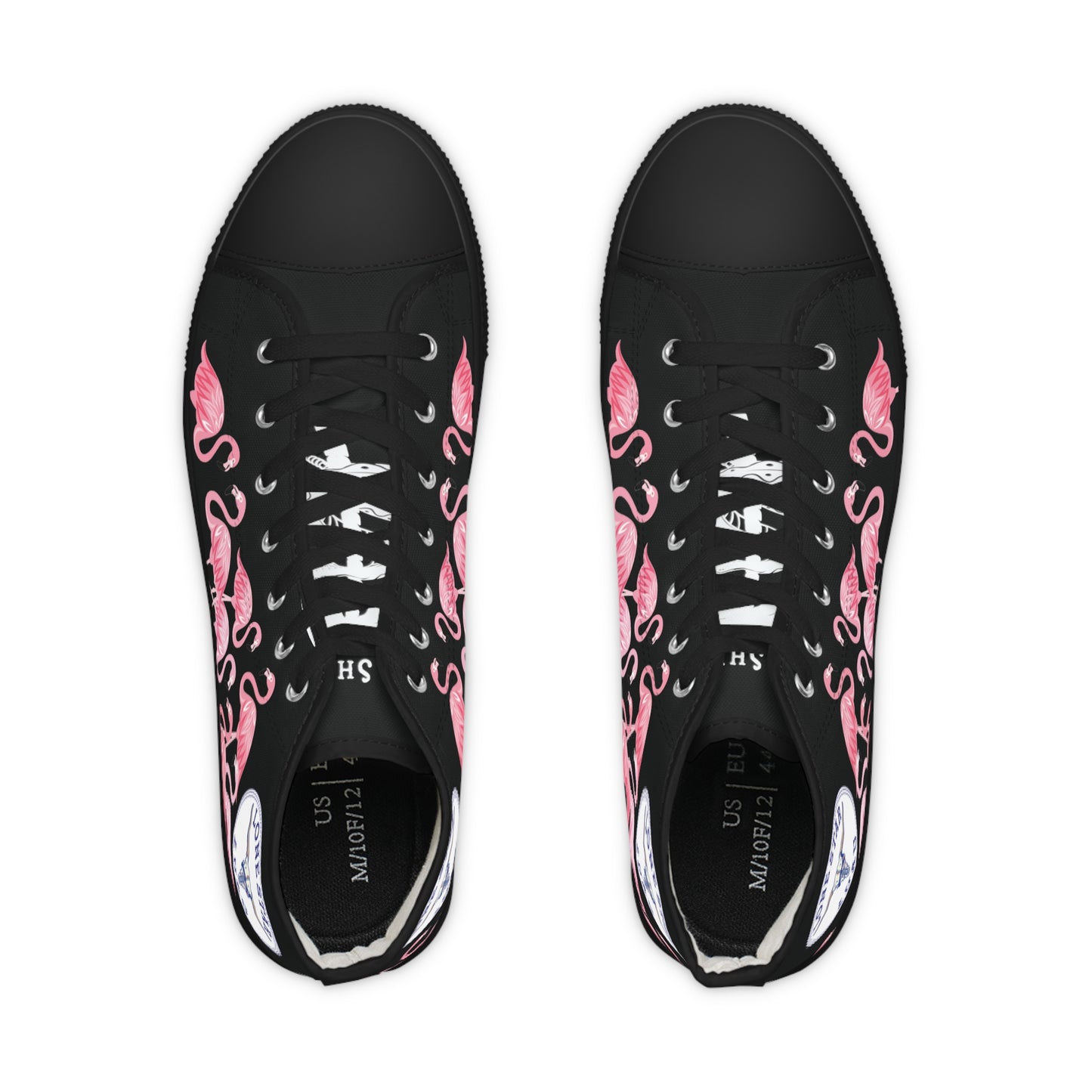 Pink Flamingo High Tops - Men's Black