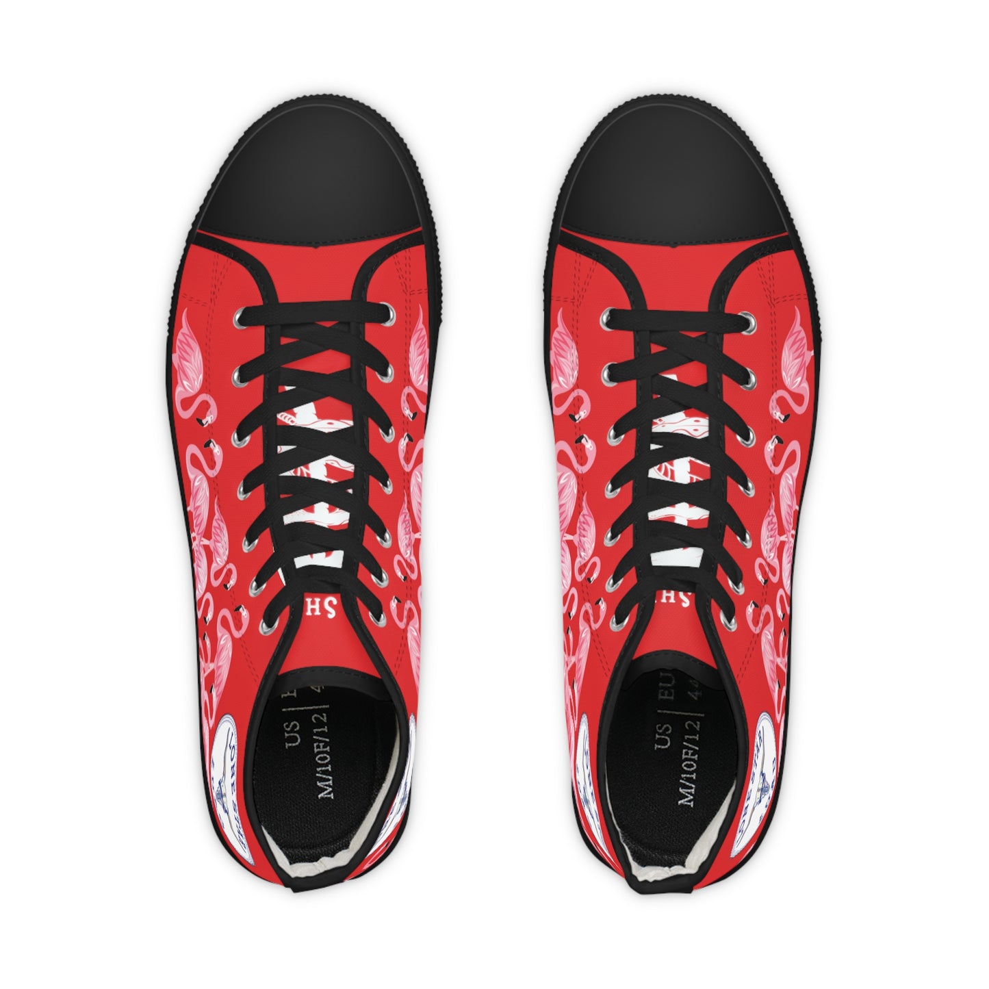 Pink Flamingo High Tops - Men's Red