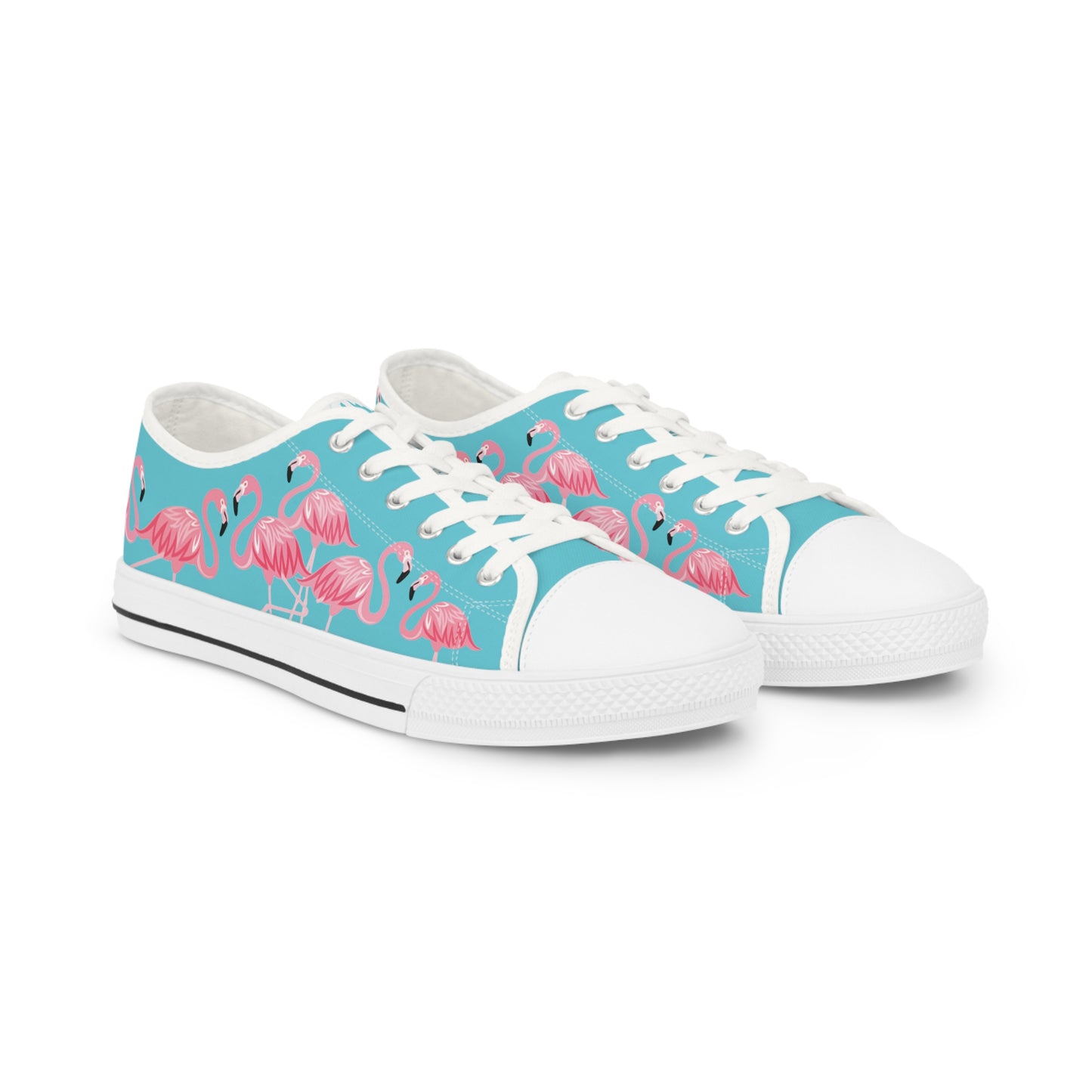 Pink Flamingo Low Tops - Men's Turquoise