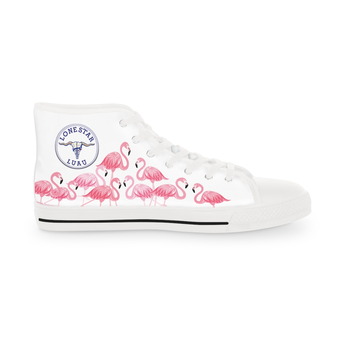 Pink Flamingo High Tops - Men's White