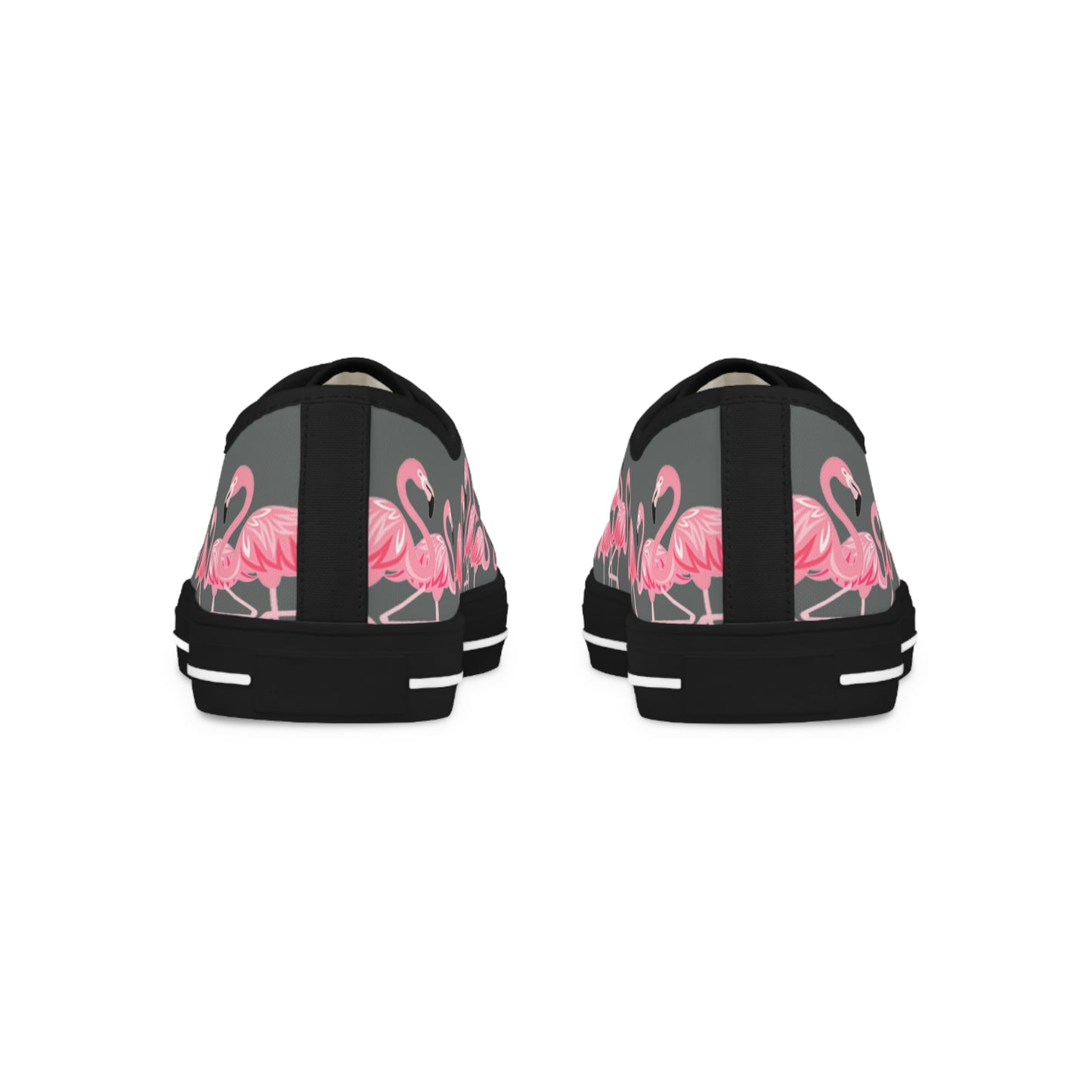 Pink Flamingo Low Tops - Men's Dark Grey