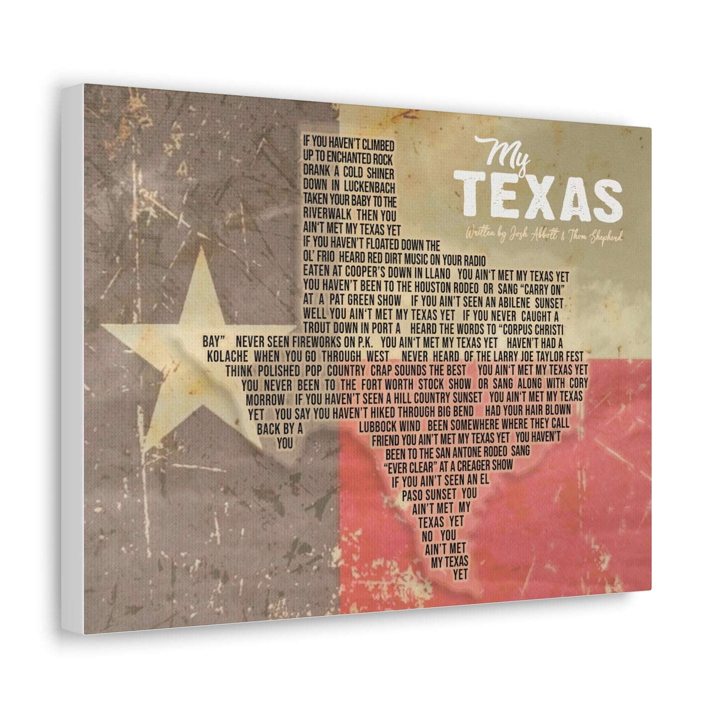 My Texas Canvas Print - Flag