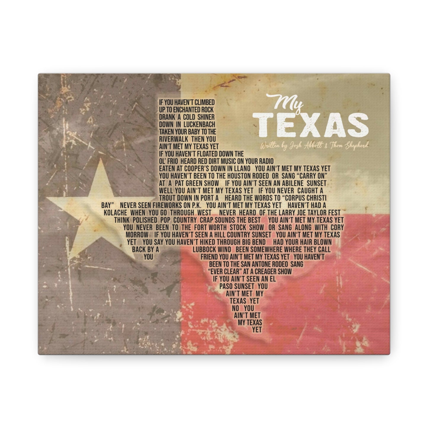 My Texas Canvas Print - Flag