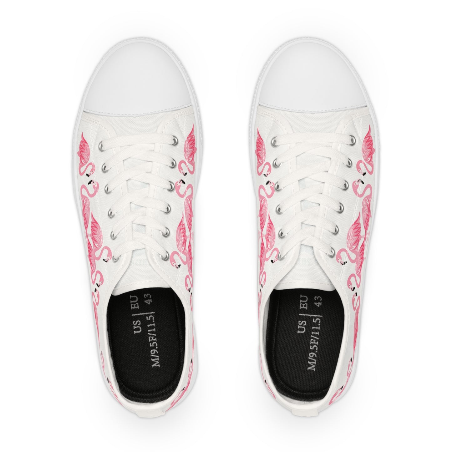 Pink Flamingo Low Tops - Men's White