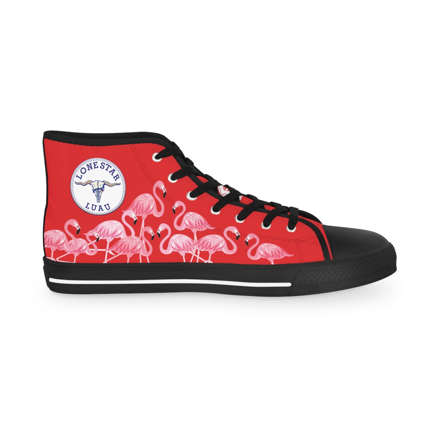 Pink Flamingo High Tops - Men's Red