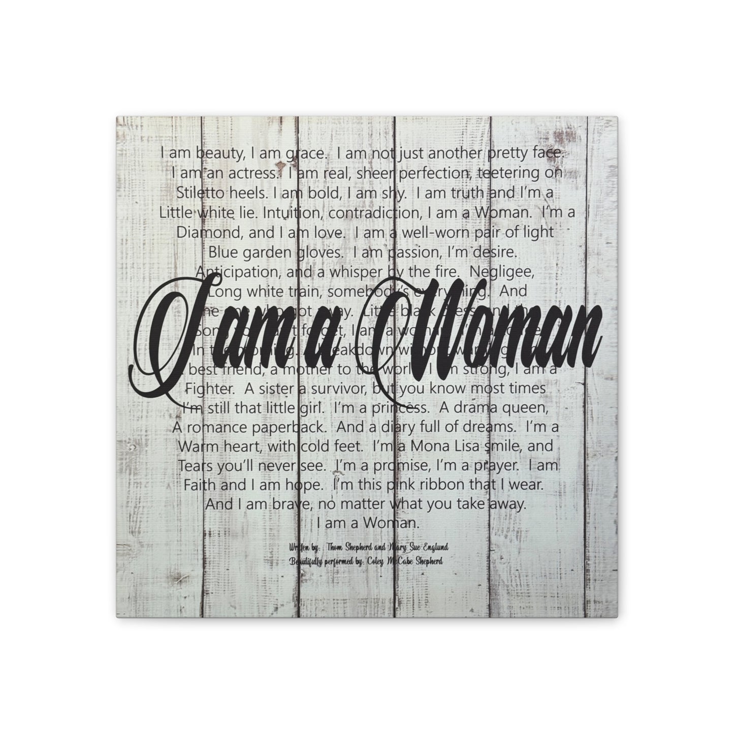 I Am a Woman Canvas Wall Art