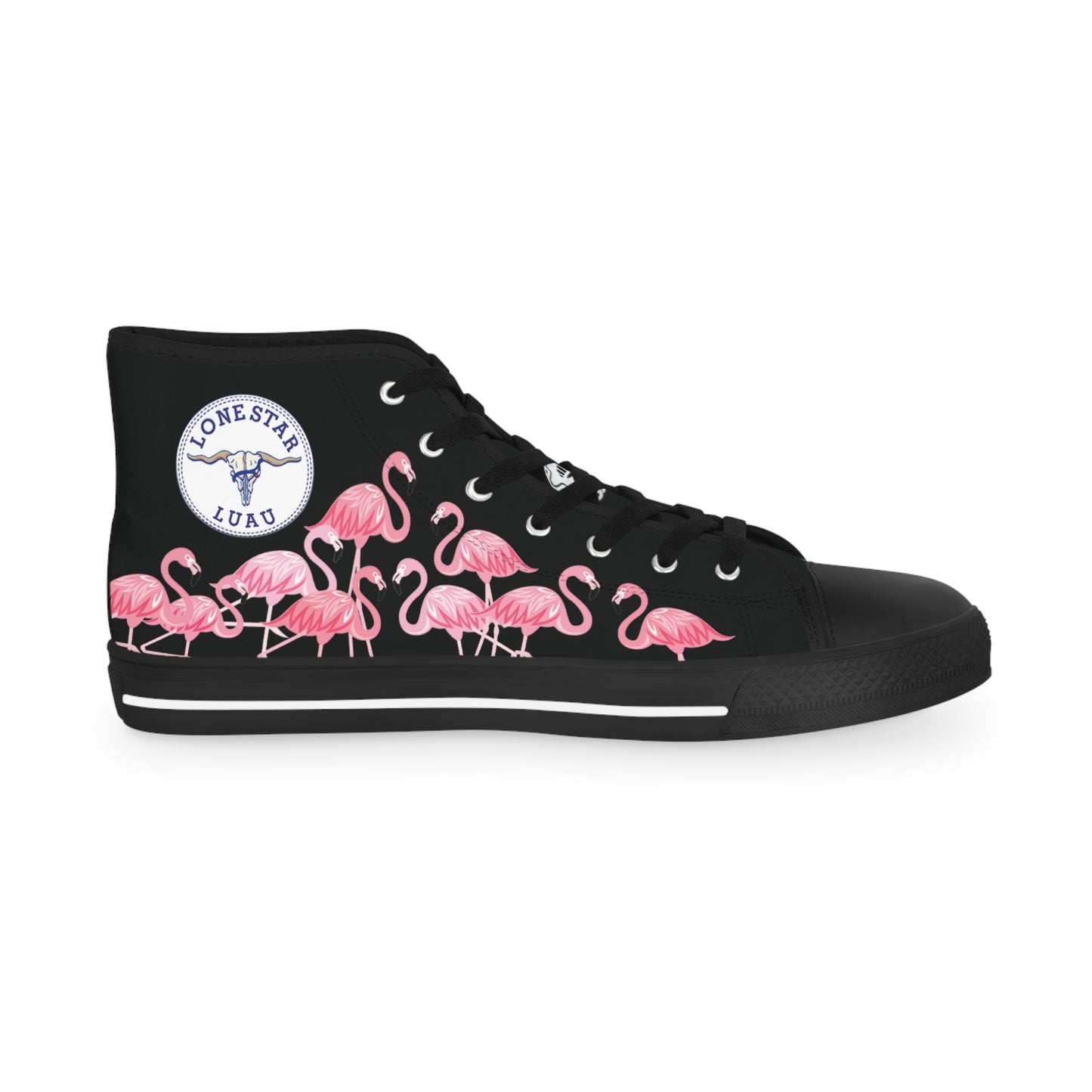 Pink Flamingo High Tops - Men's Black