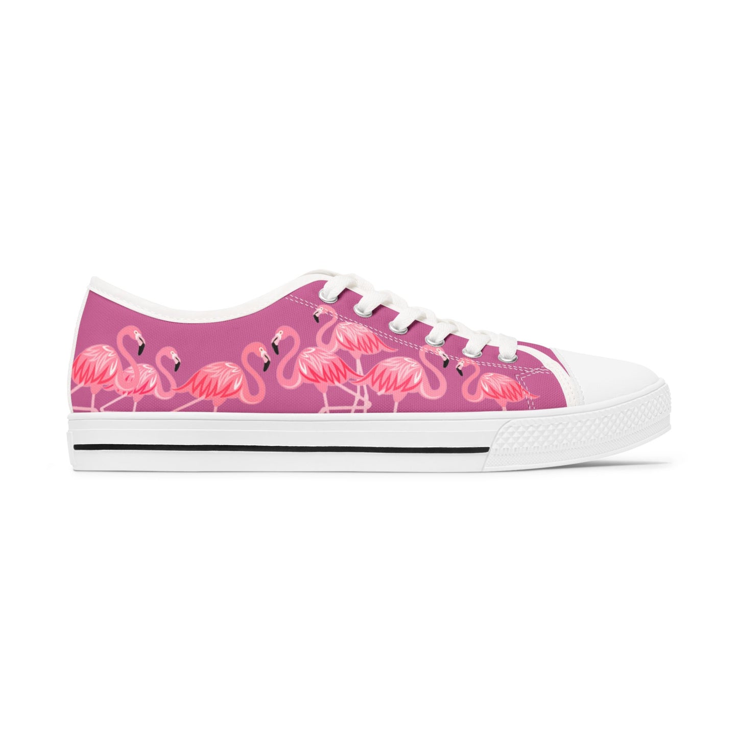 Pink Flamingo Low Top Sneakers - Women's Pink