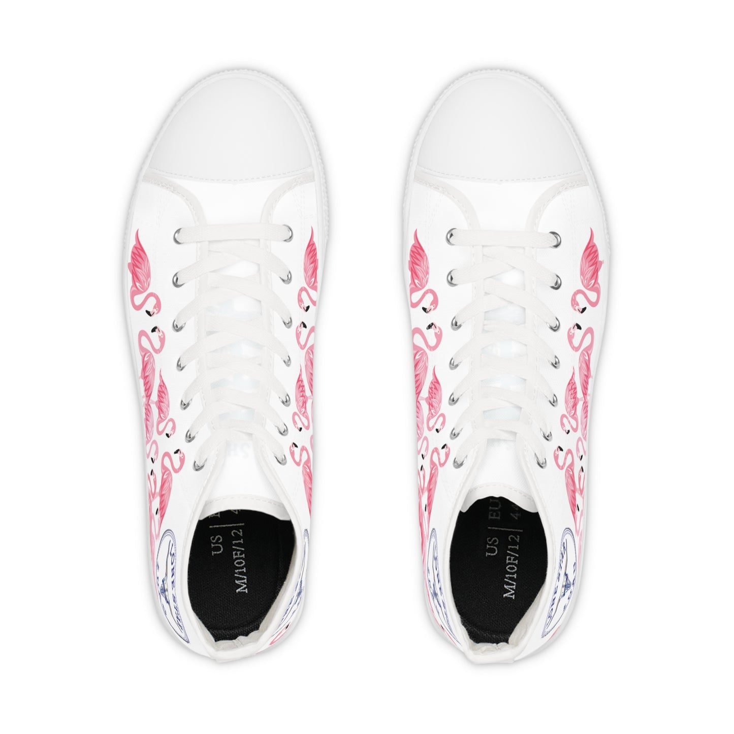 Pink Flamingo High Tops - Men's White