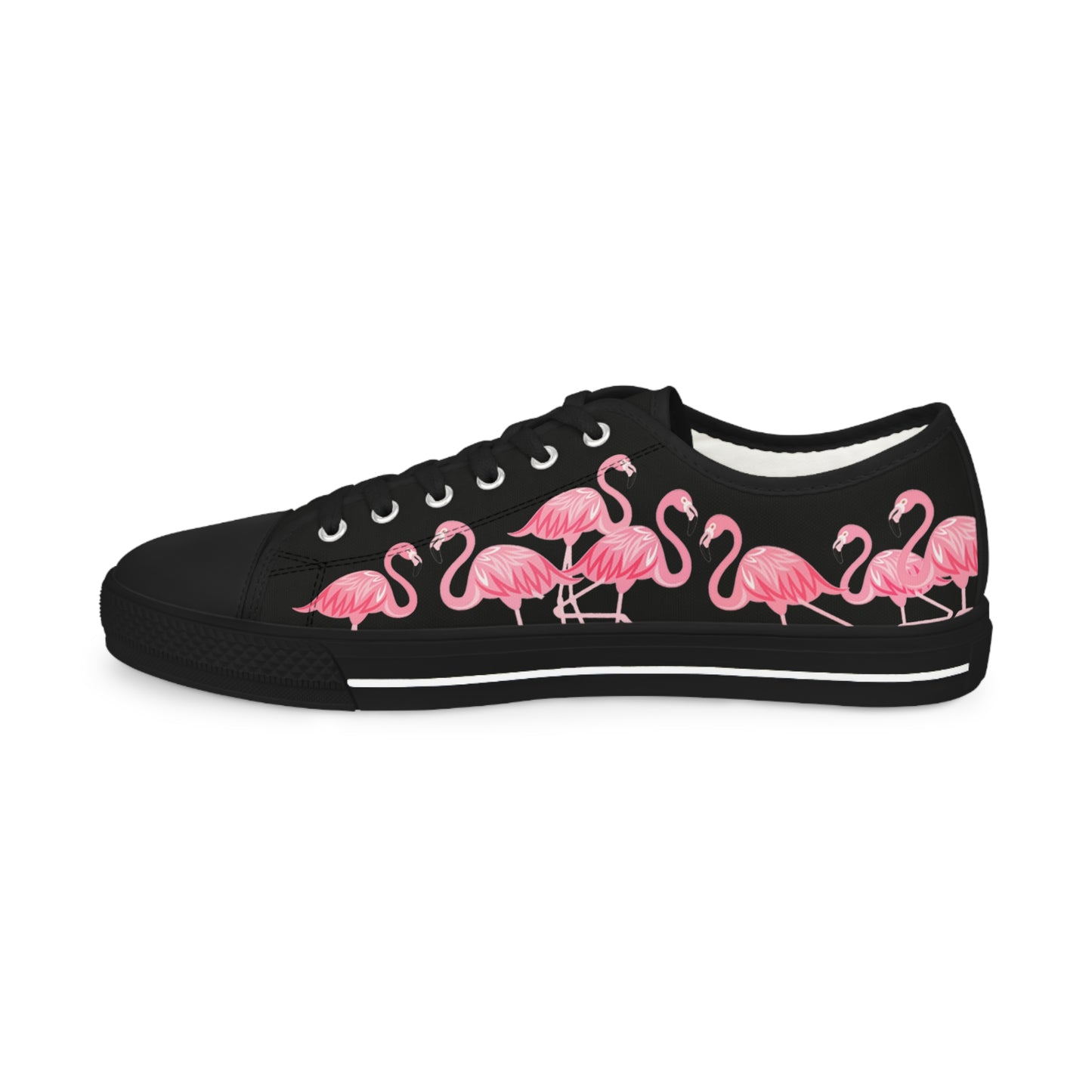 Pink Flamingo Low Tops - Men's Black