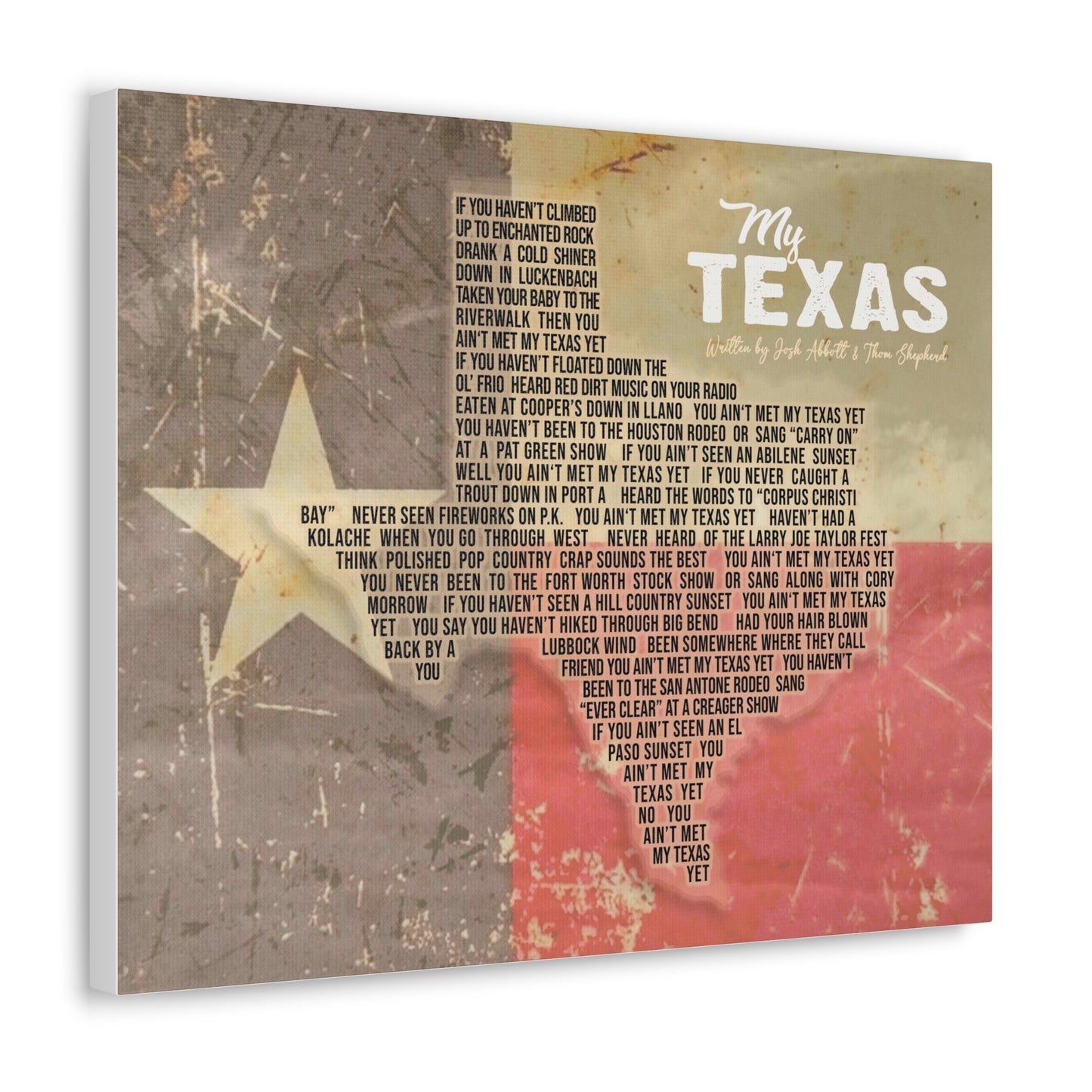 My Texas Canvas Print - Flag