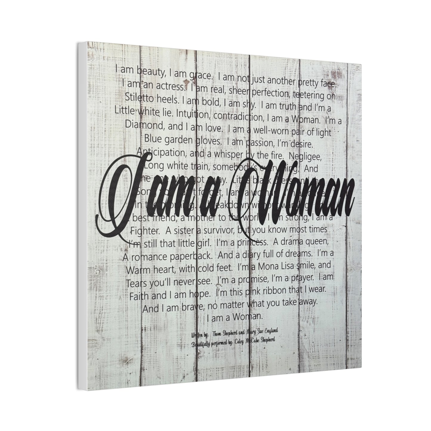 I Am a Woman Canvas Wall Art