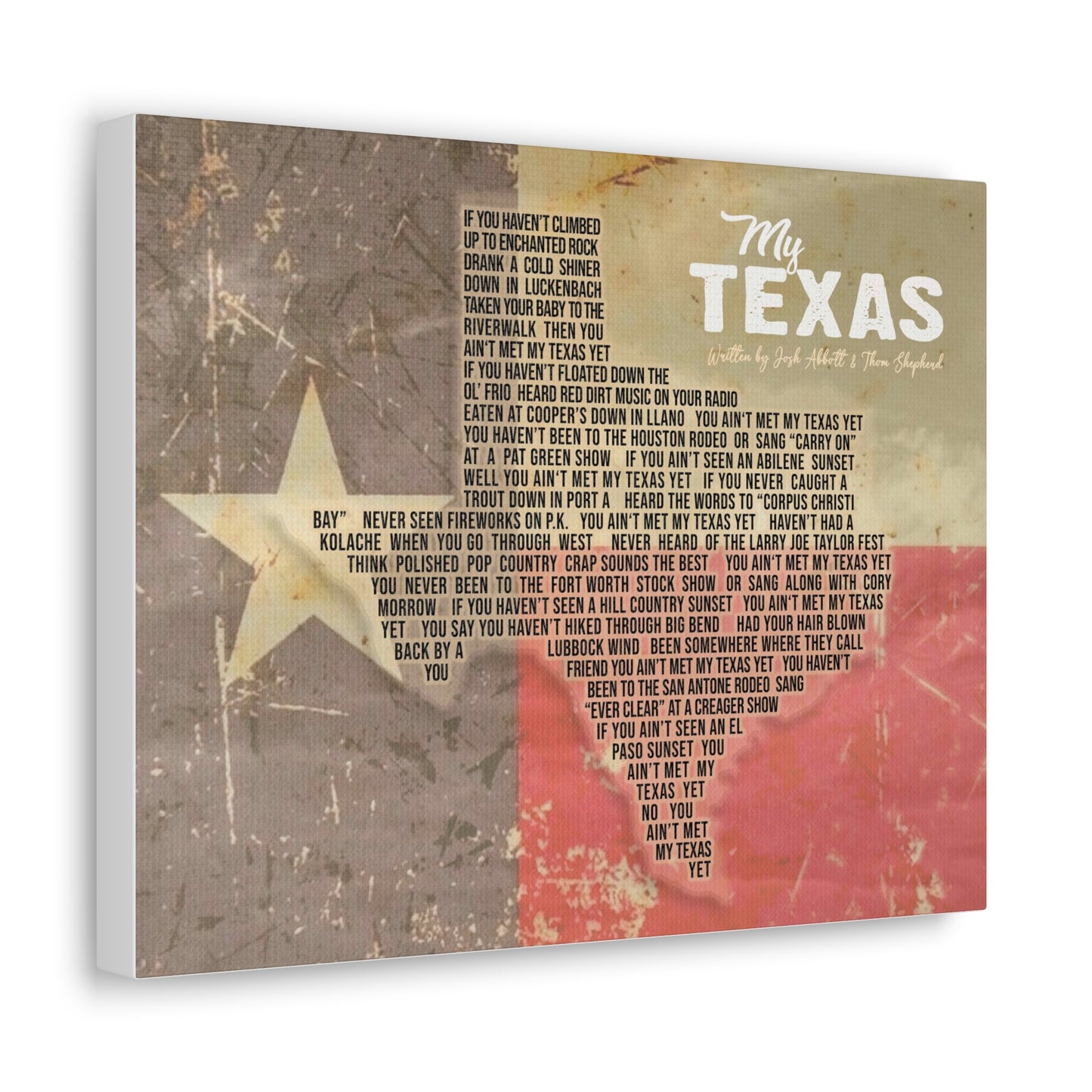 My Texas Canvas Print - Flag