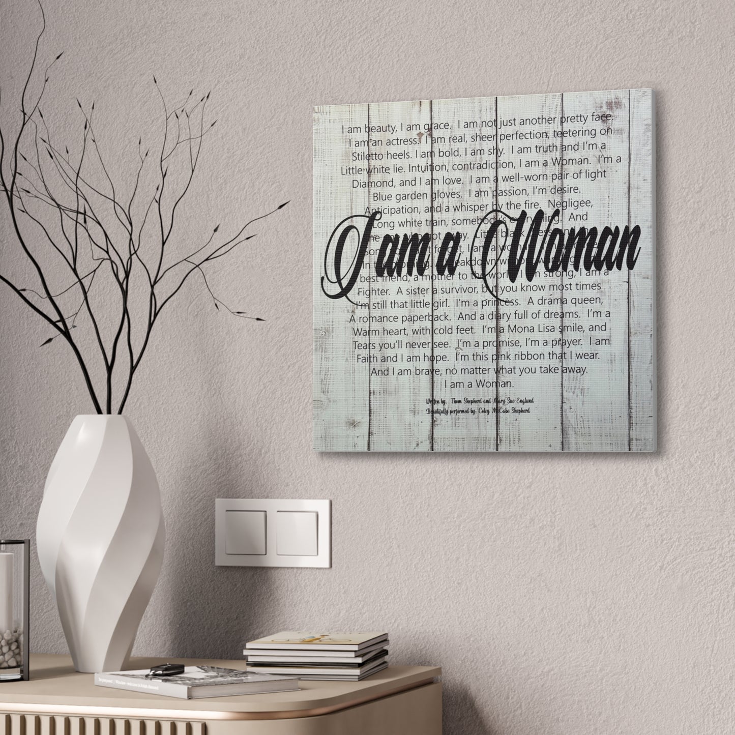 I Am a Woman Canvas Wall Art