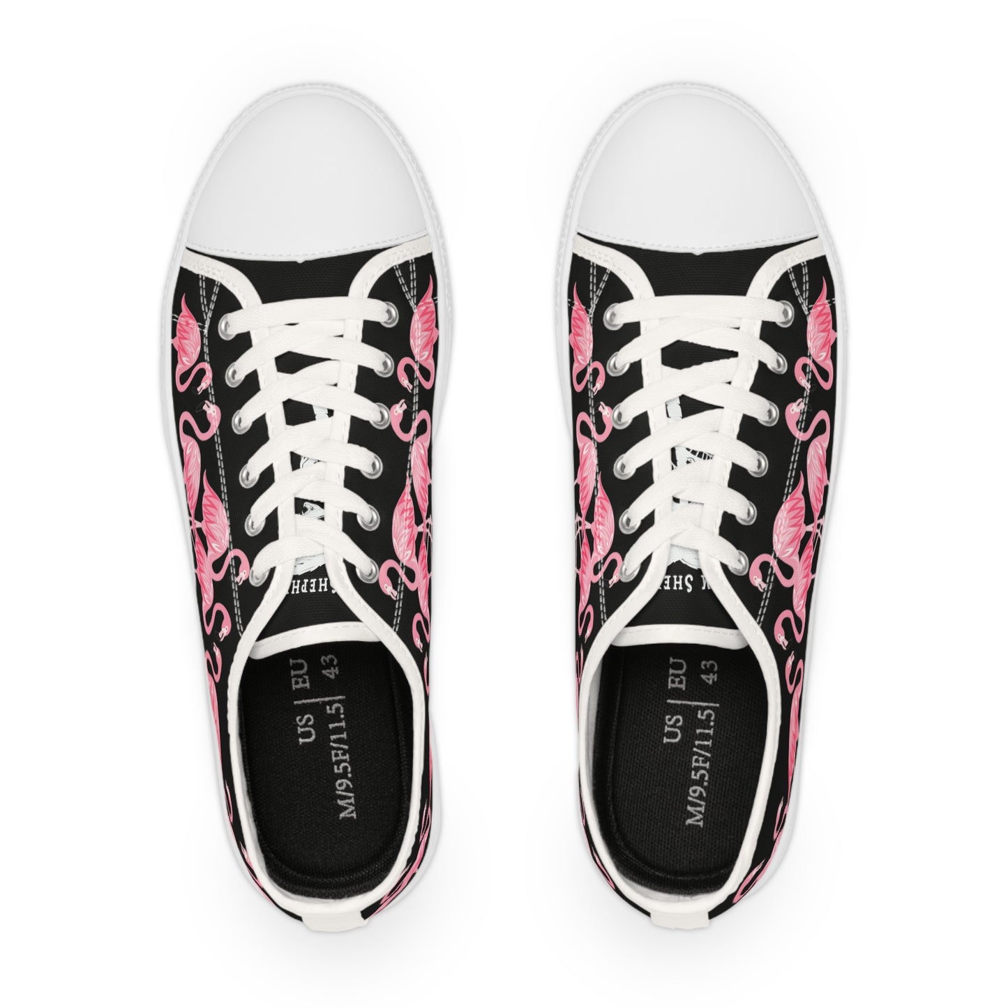 Pink Flamingo Low Tops - Men's Black