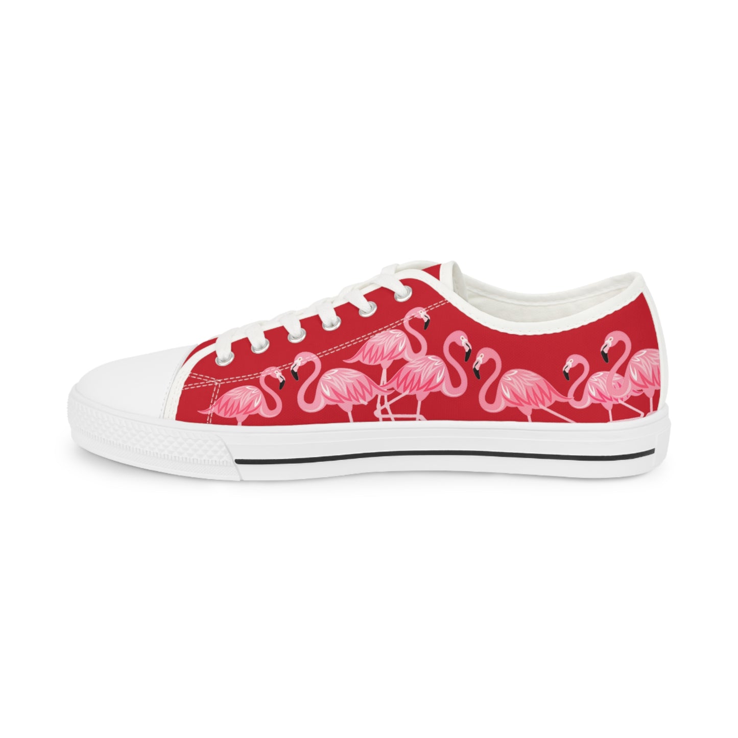 Pink Flamingo Low Tops - Men's Dark Red