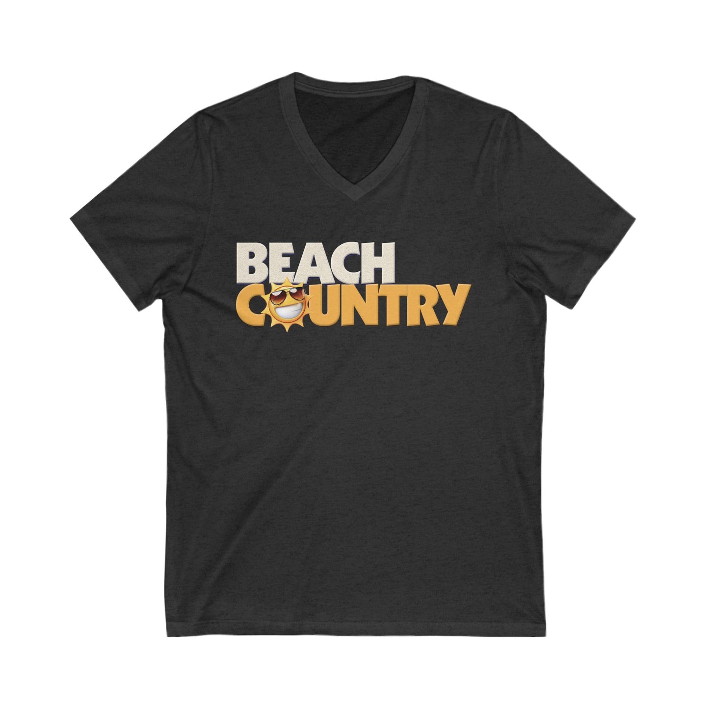 Beach Country Unisex Jersey Short Sleeve V-Neck Tee - 7 color options