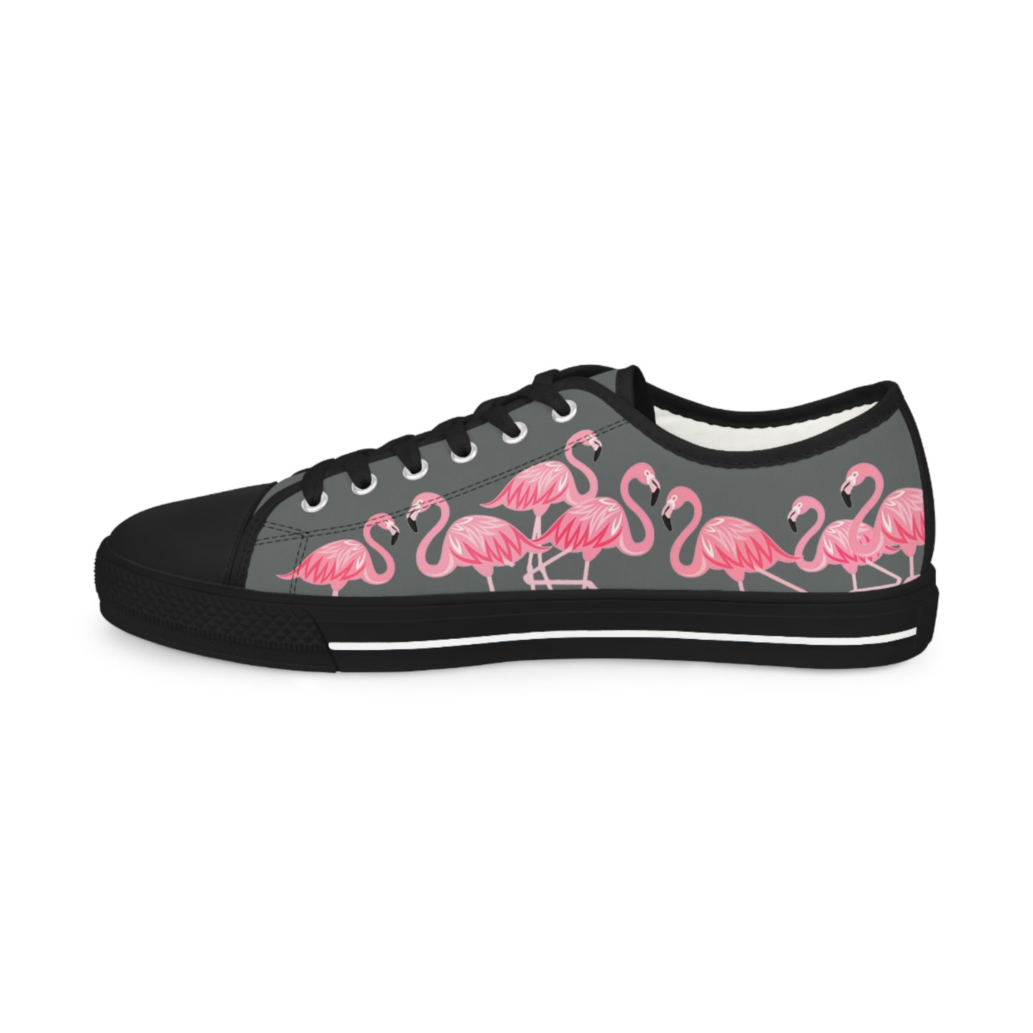 Pink Flamingo Low Tops - Men's Dark Grey