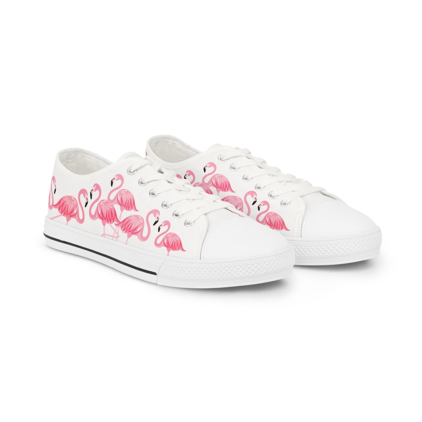 Pink Flamingo Low Tops - Men's White