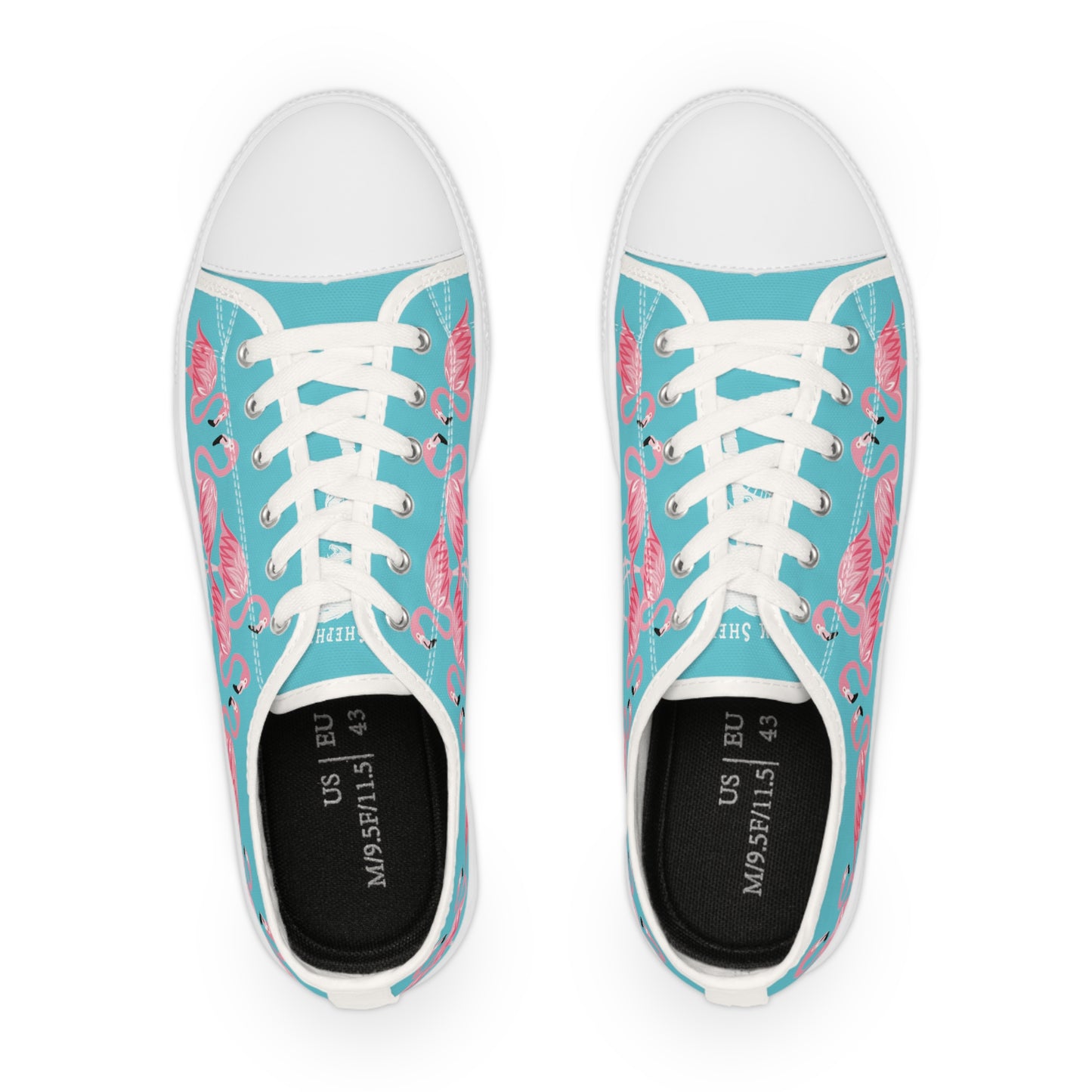 Pink Flamingo Low Tops - Men's Turquoise
