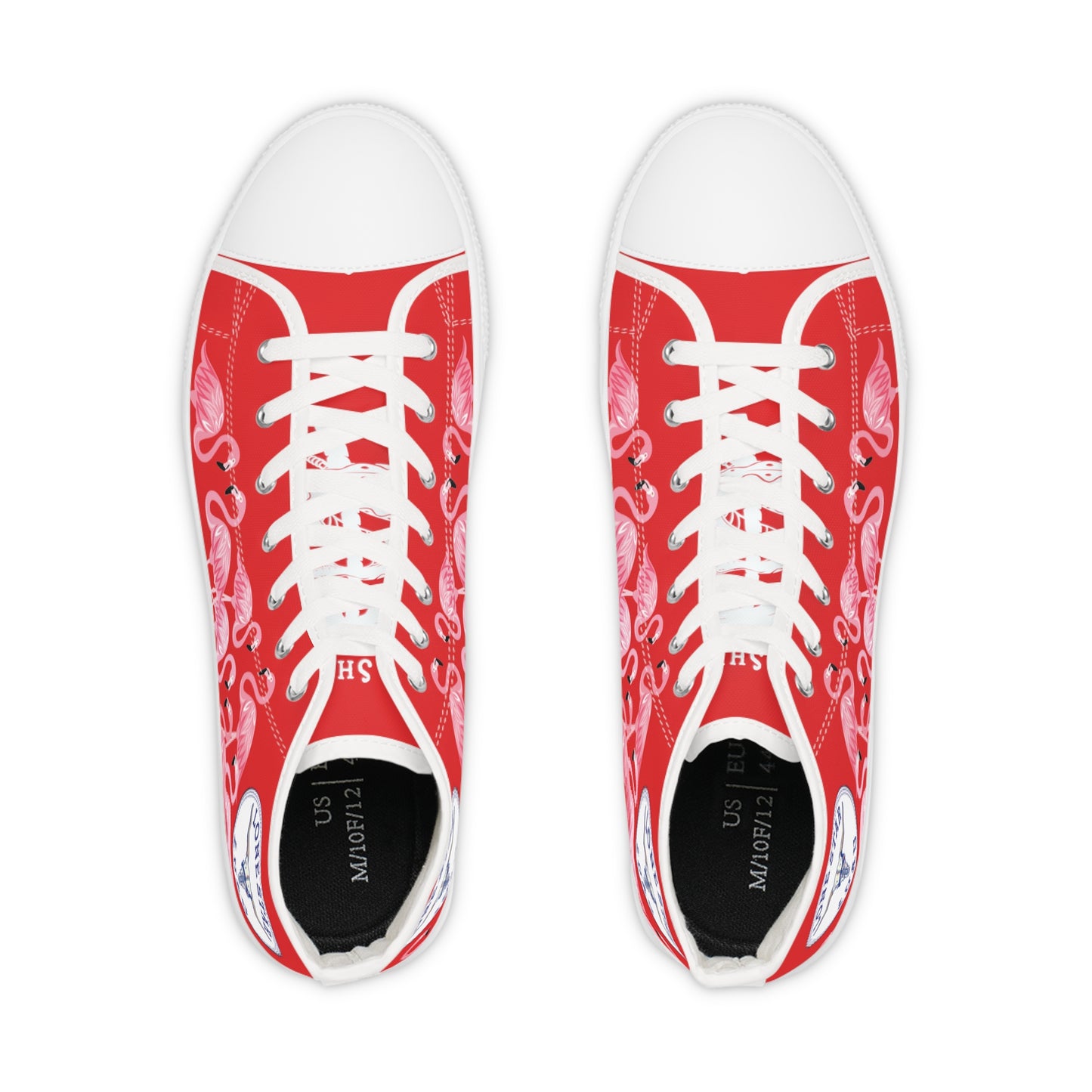 Pink Flamingo High Tops - Men's Red