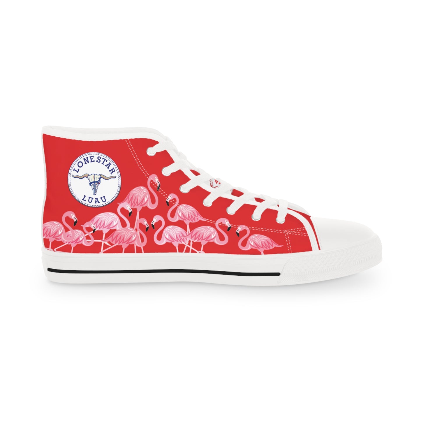 Pink Flamingo High Tops - Men's Red