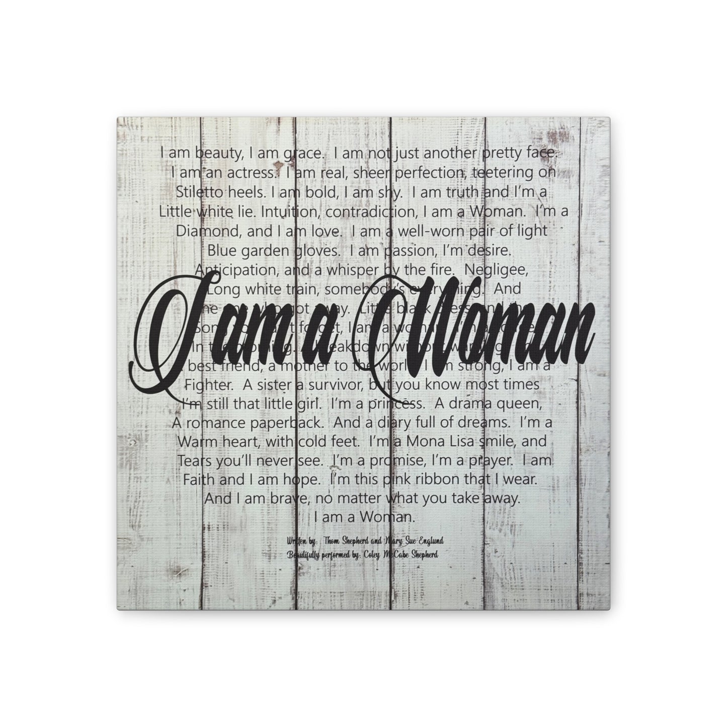I Am a Woman Canvas Wall Art