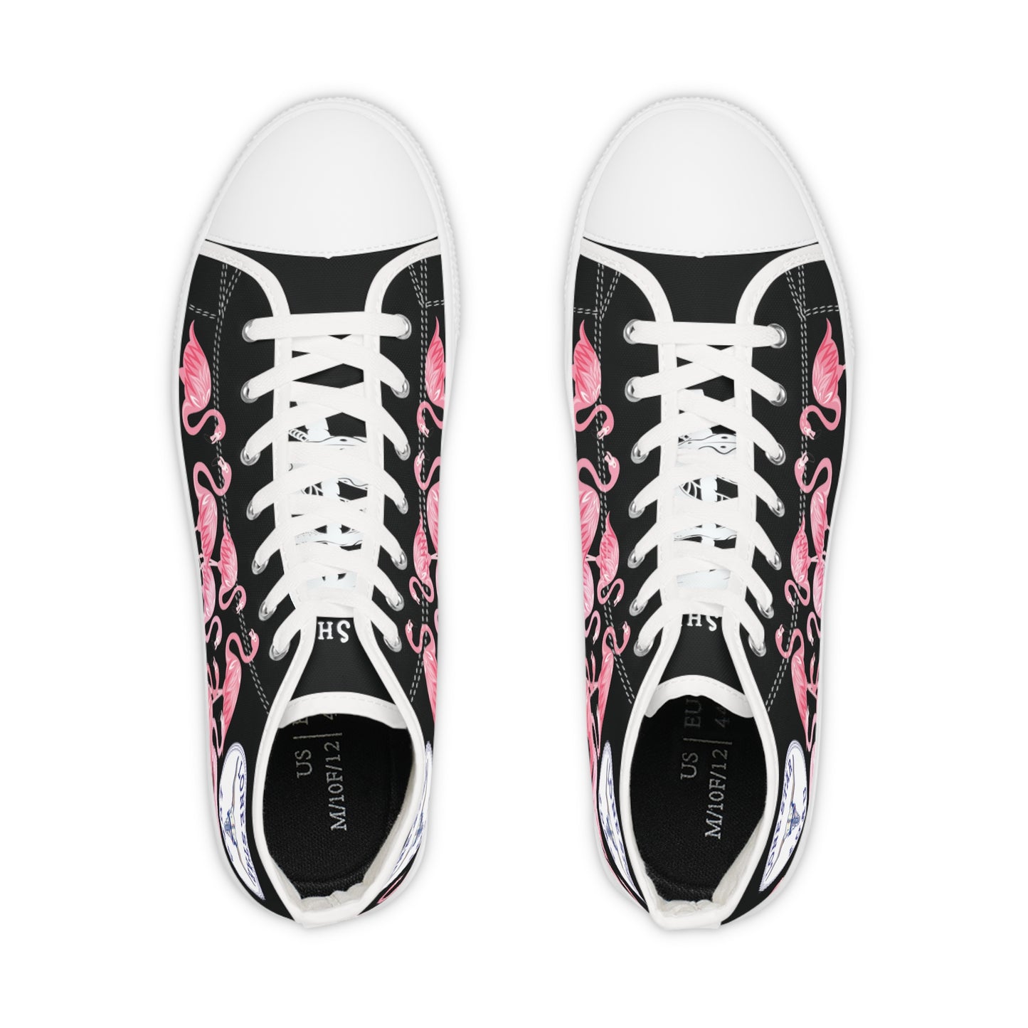 Pink Flamingo High Tops - Men's Black