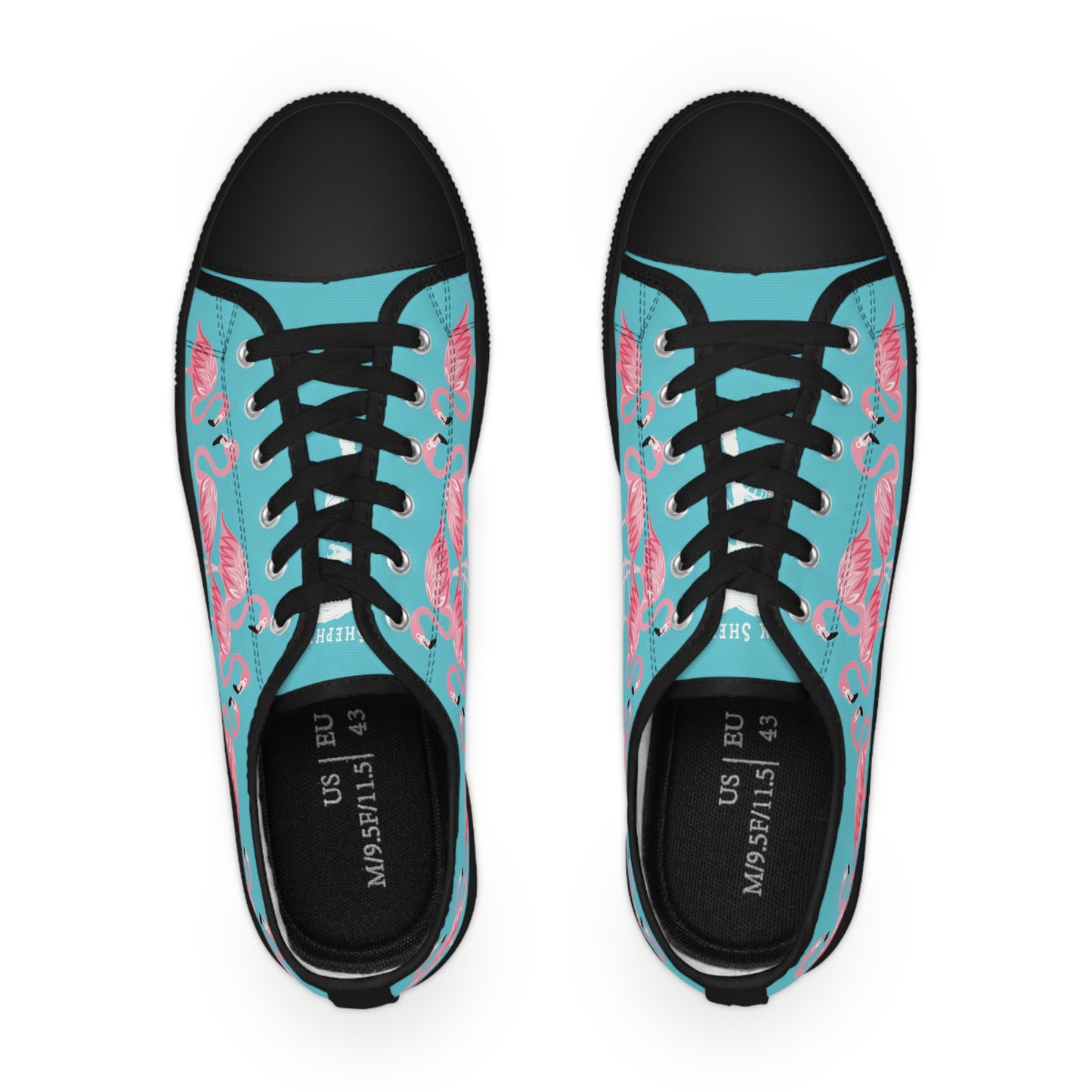 Pink Flamingo Low Tops - Men's Turquoise